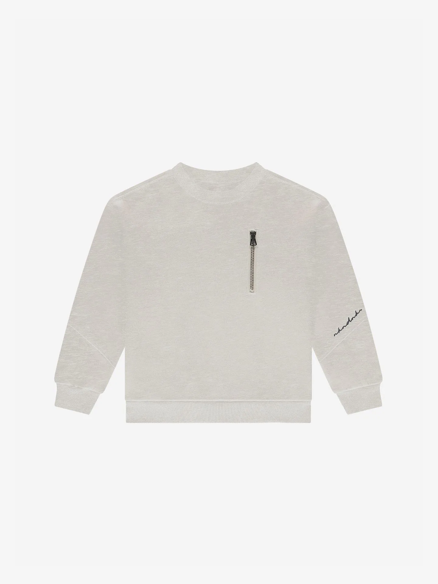 Sweater with decorative zipper