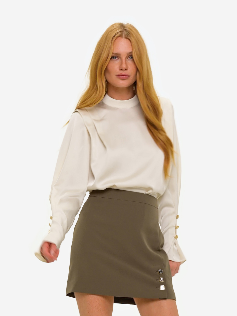 Skirt with button details