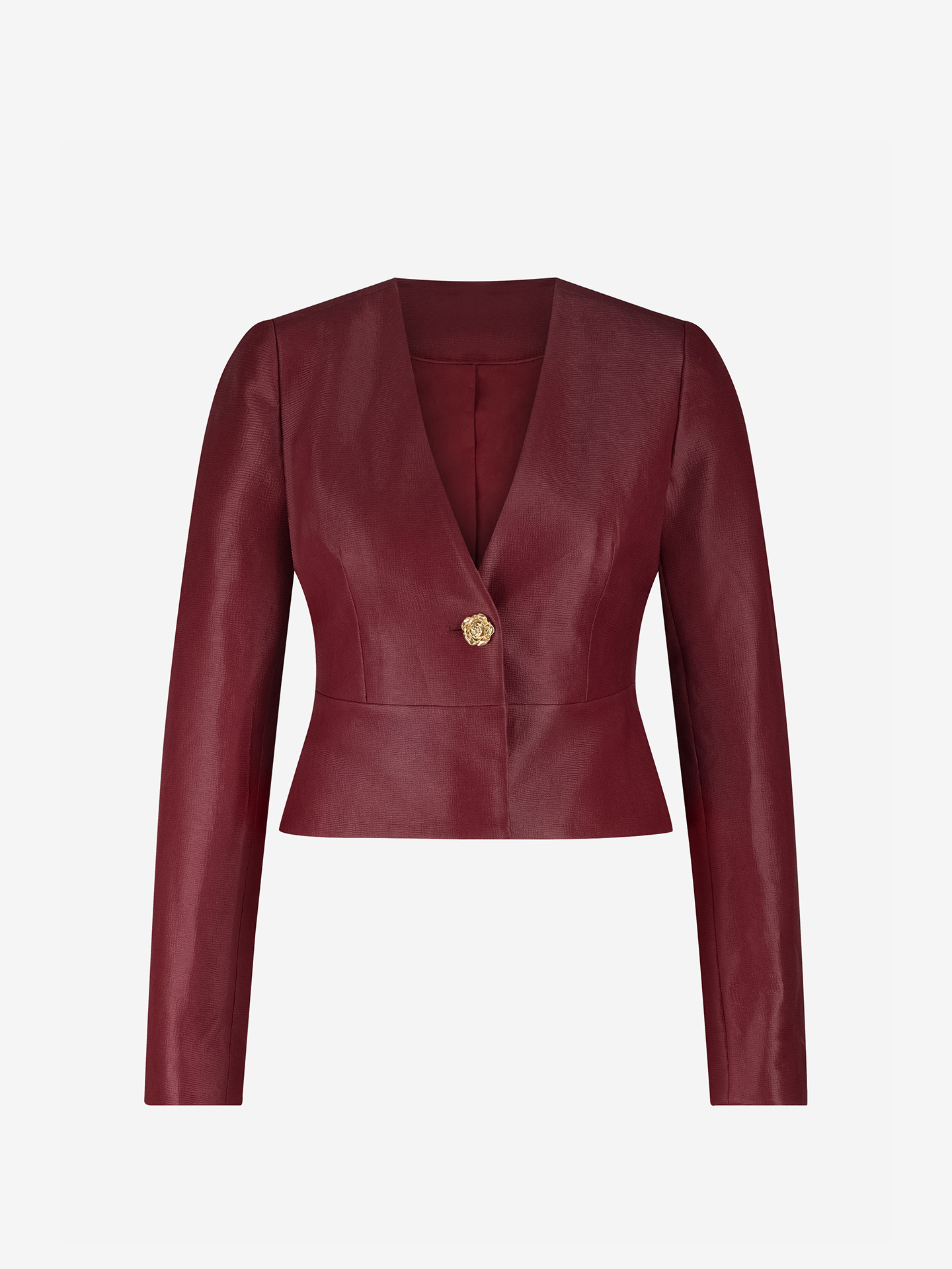 A-line top in imitation leather