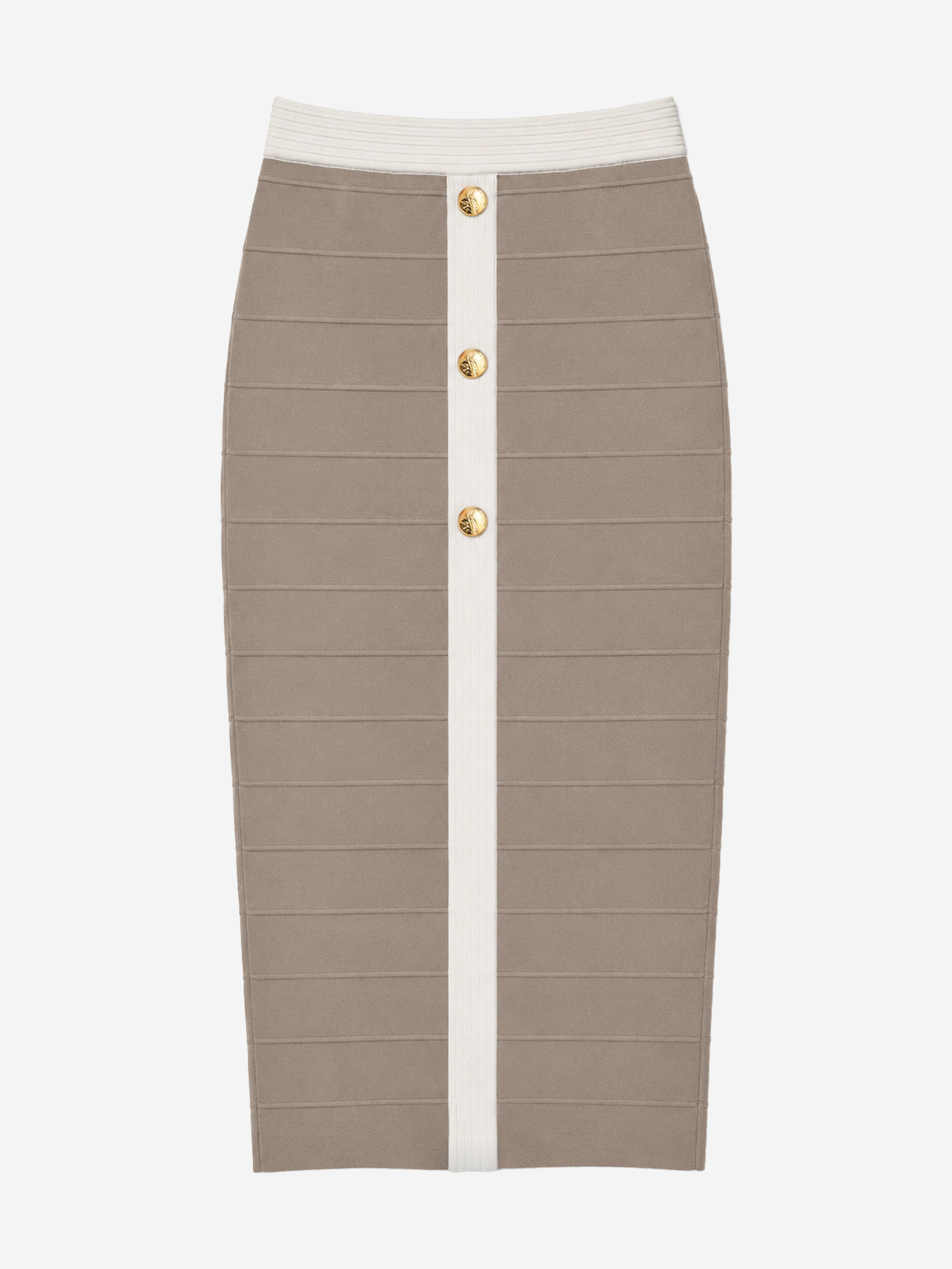 Midi rok met logo knopen