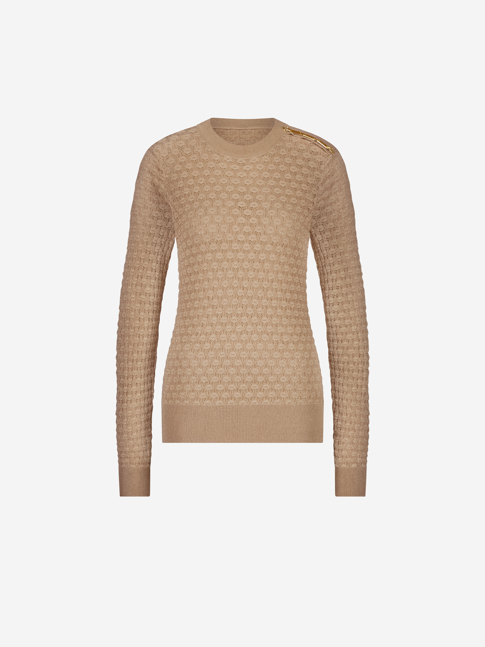 Ajour knitted sweater with logo detail