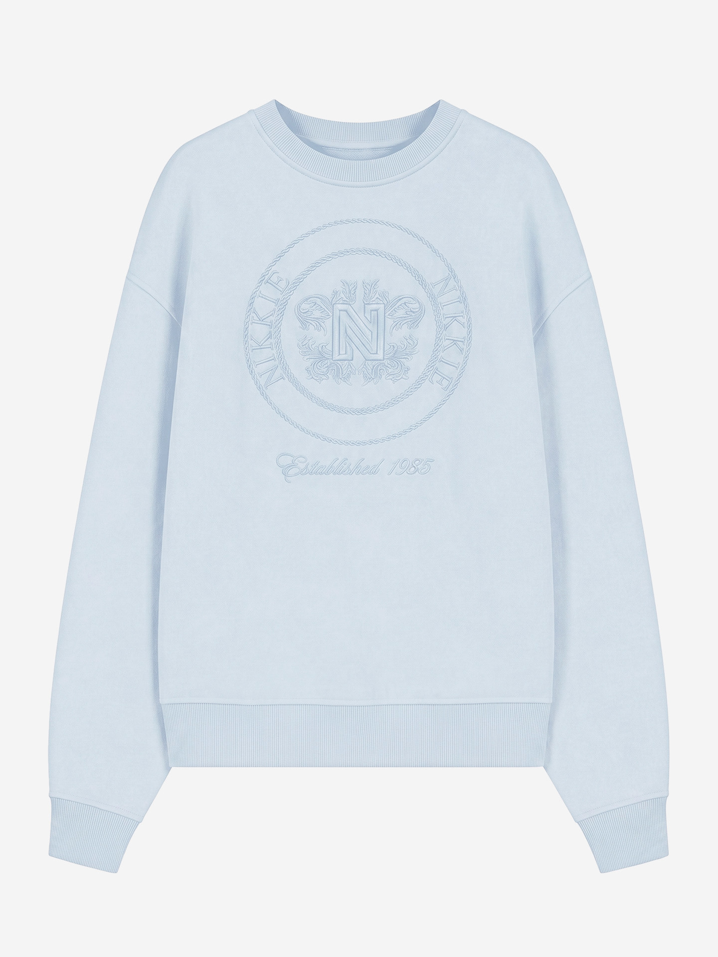 Oversized sweater with embroidered logo
