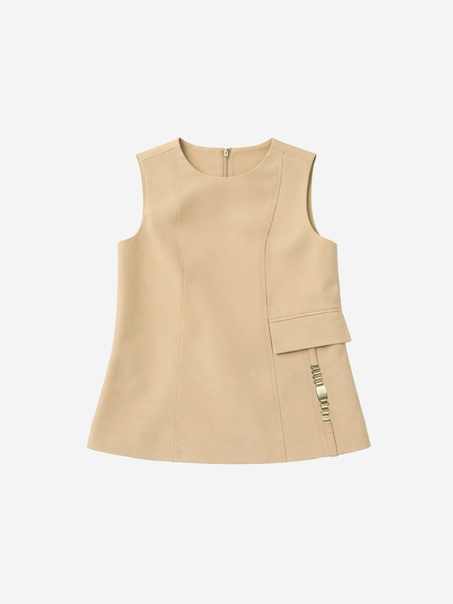 Mouwloze top met ketting detail