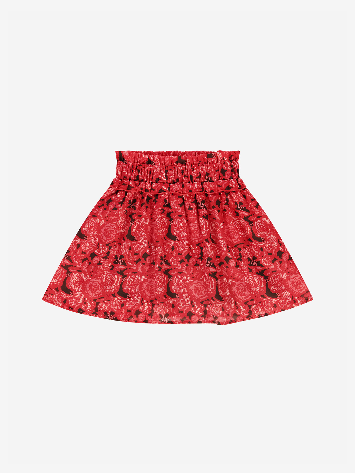 A-line skirt with floral print
