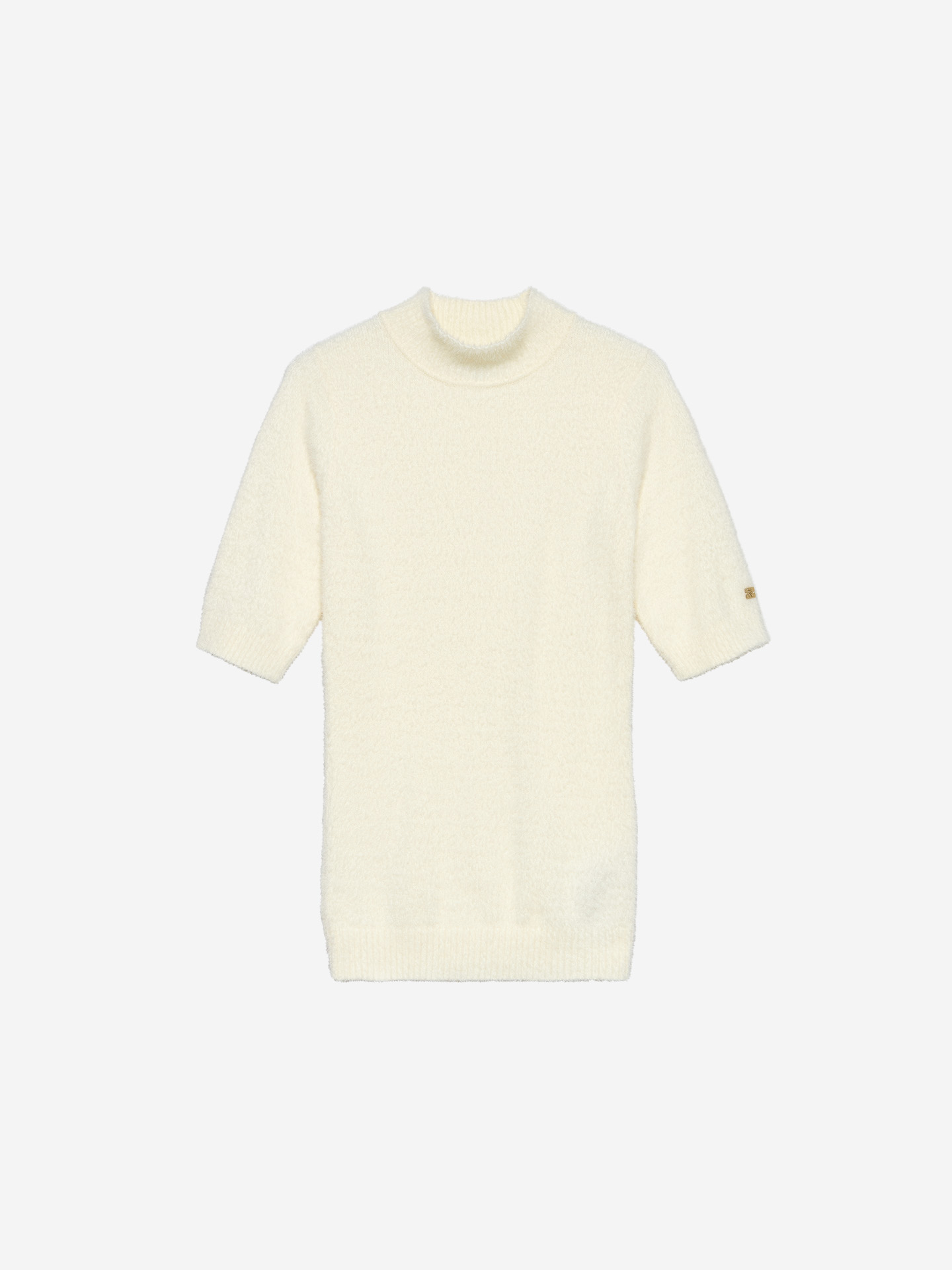 Fluffy top with turtleneck