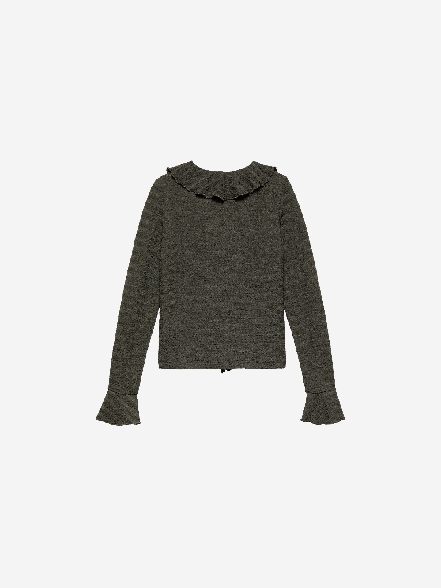 Structured top with ruffles