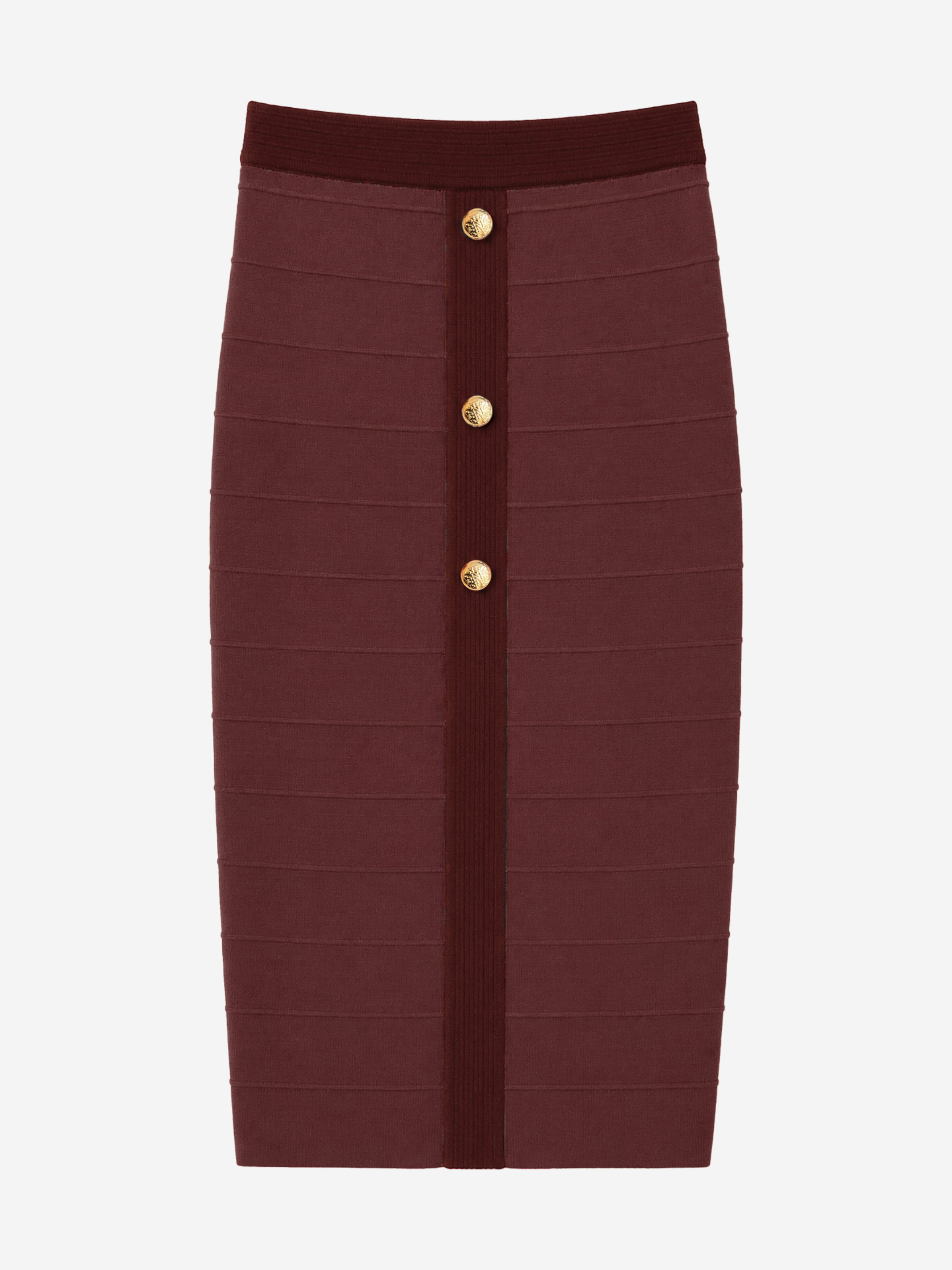 Midi rok met logo knopen