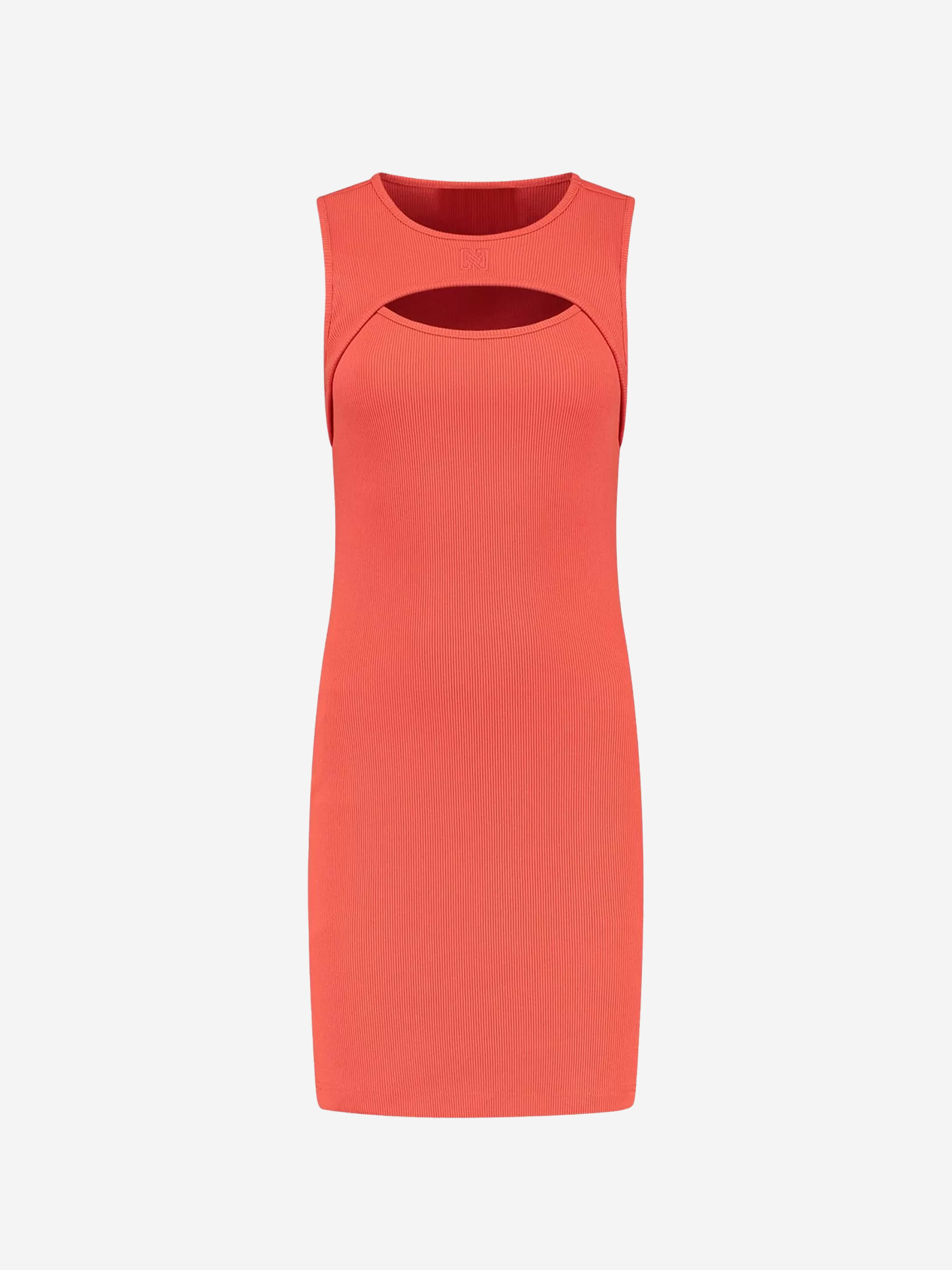 Aangesloten jurk met cut-out 