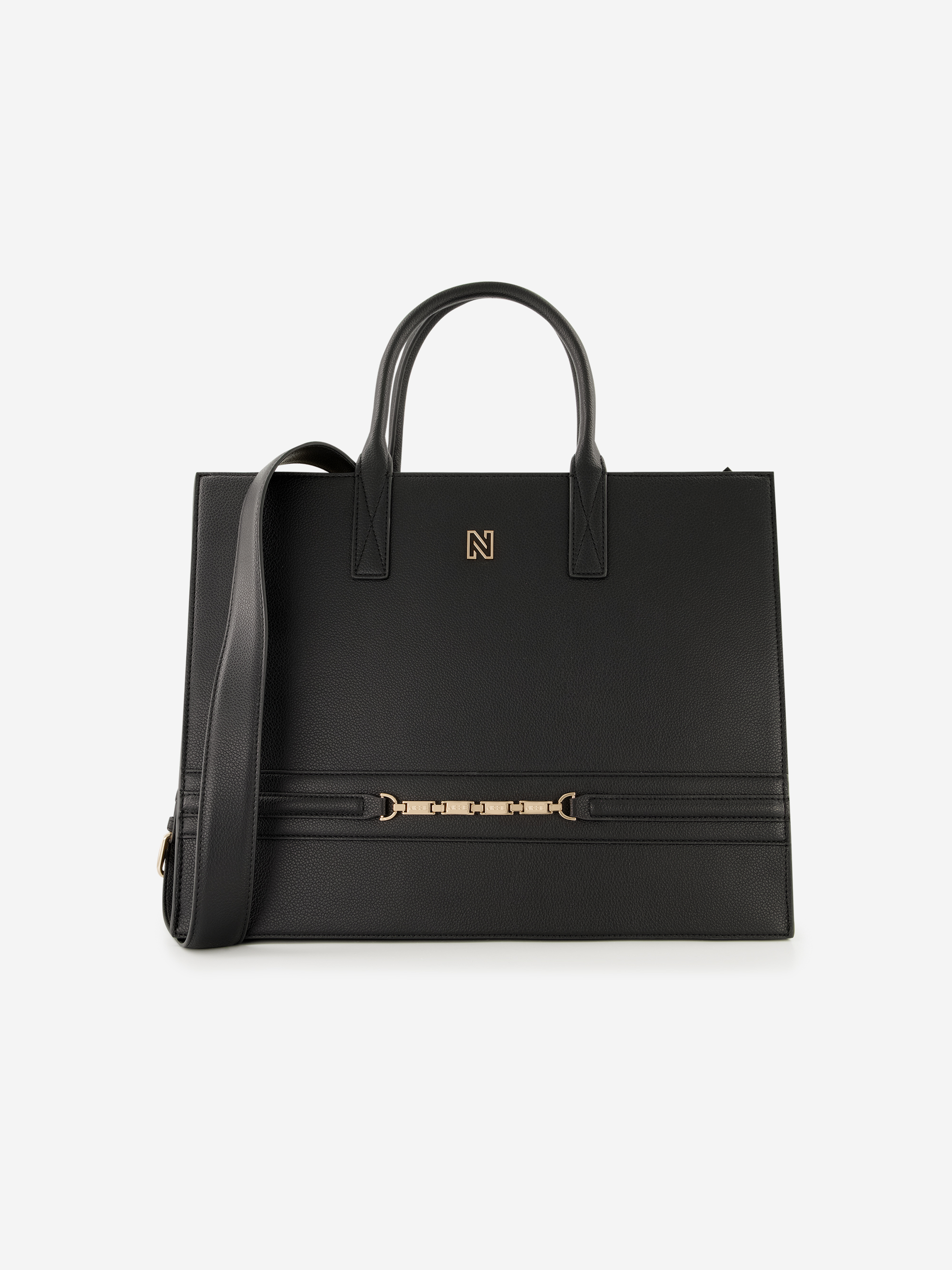 Grote shopper met ketting detail