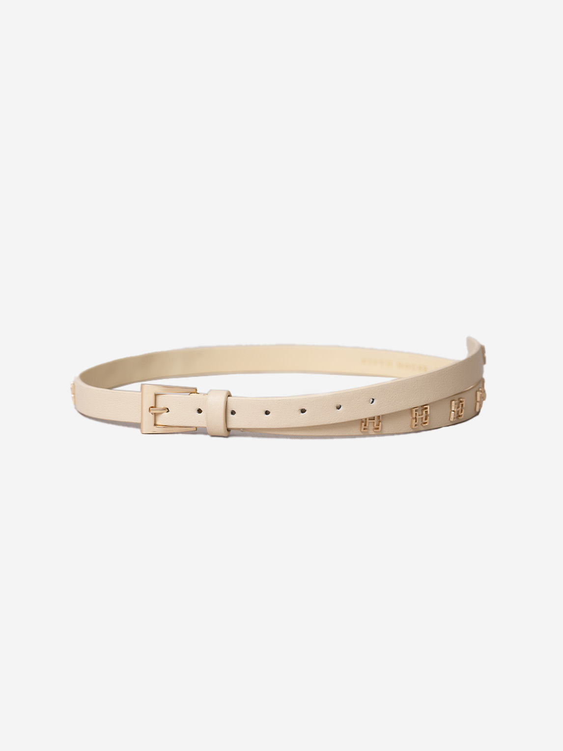 Leren riem met FH-logo studs