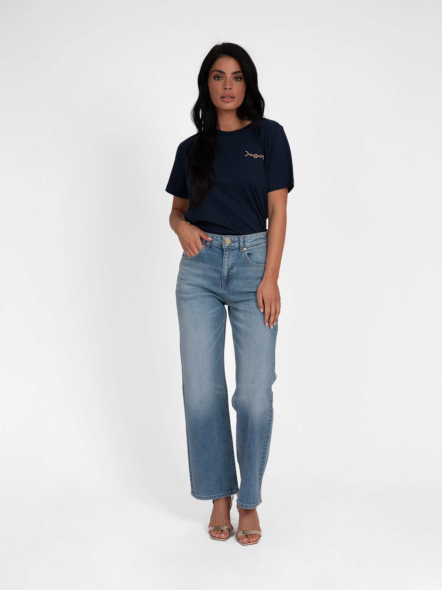 Cropped flared jeans