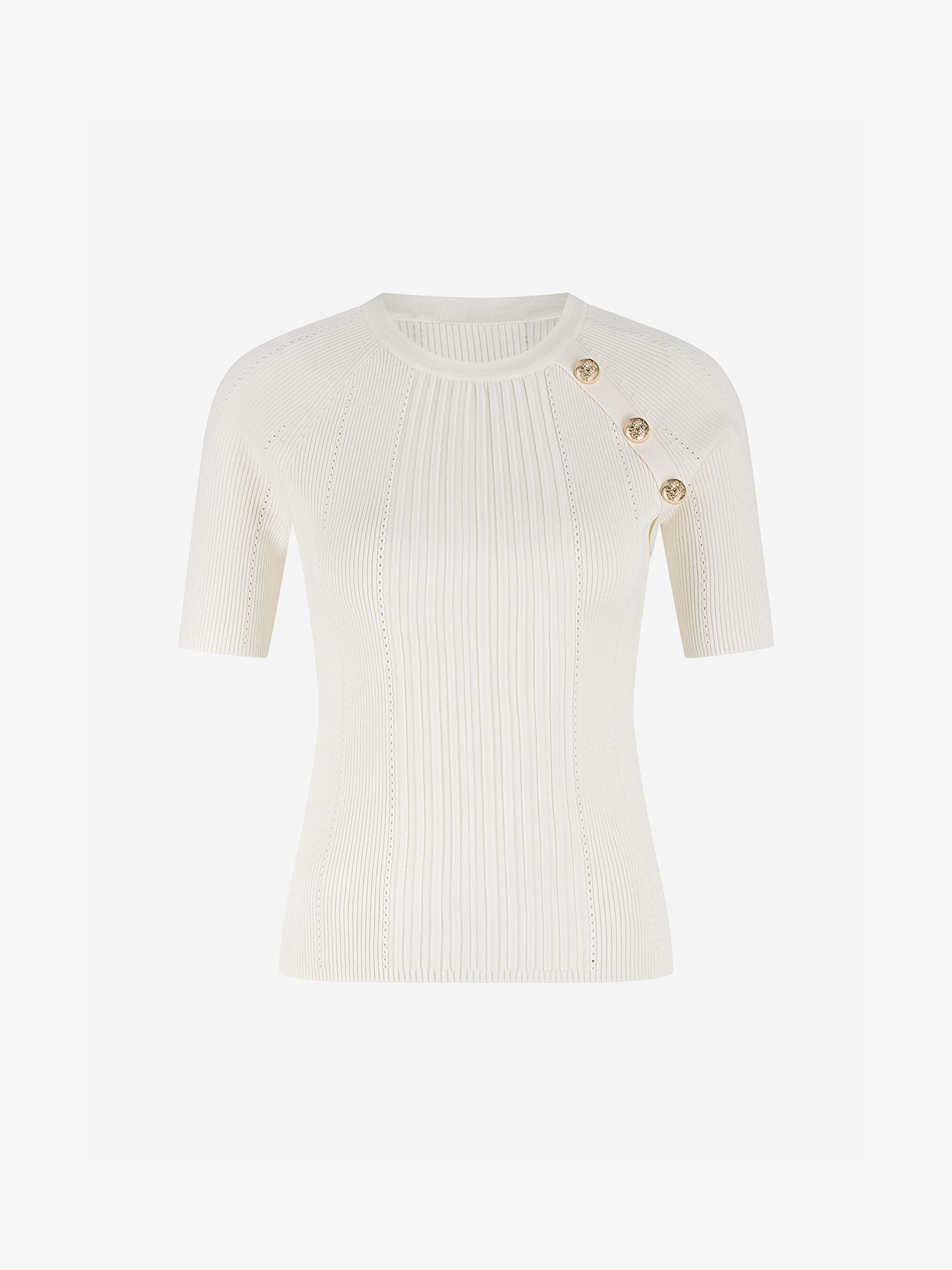 Knitted top with button details