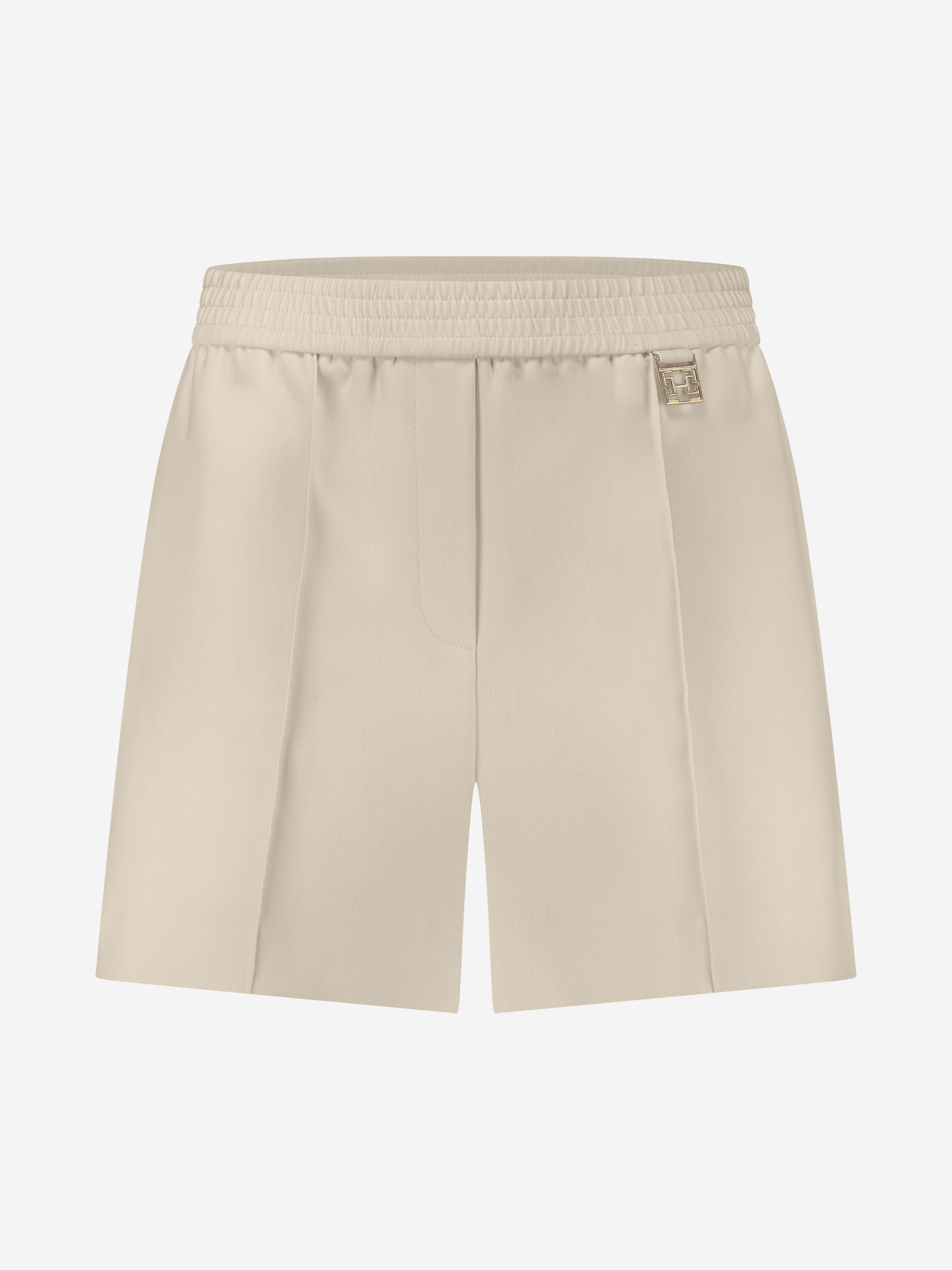 Loose shorts with elastic waistband and logo