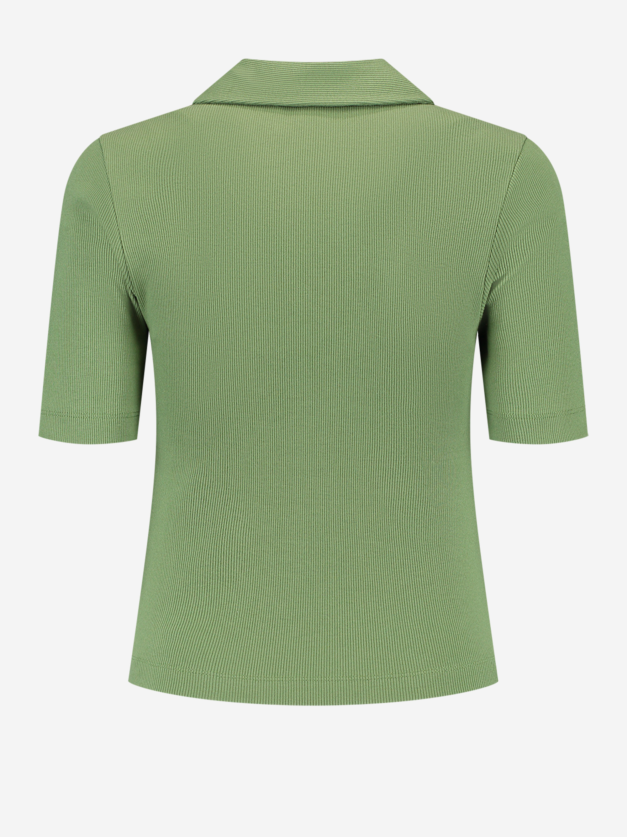 Ribbed T-shirt with buttons