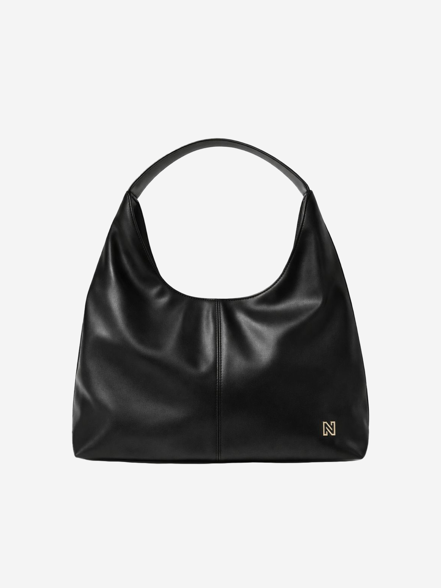 Faux leather shopper