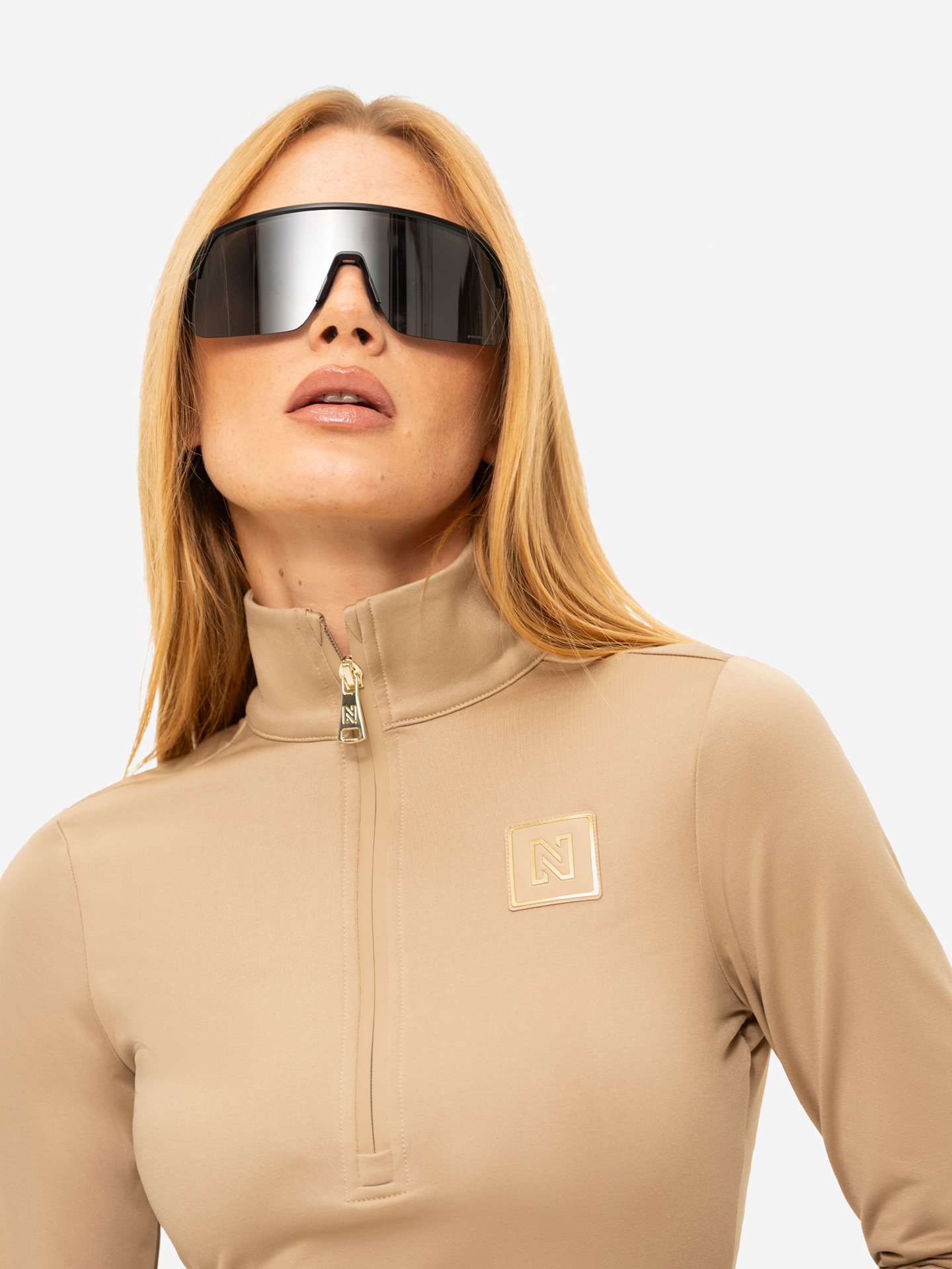 Half-zip ski pullover