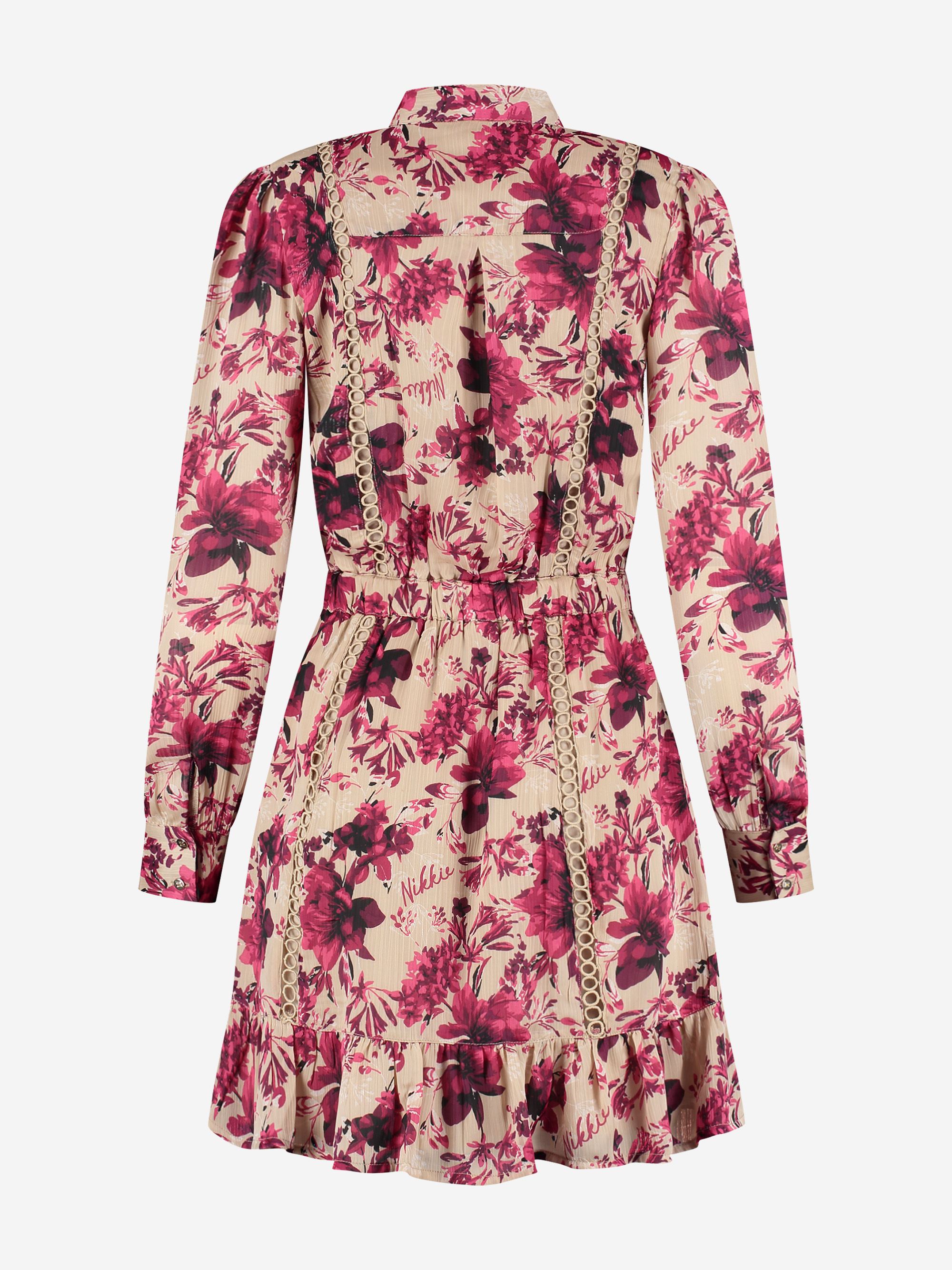 Dress with floral print and details