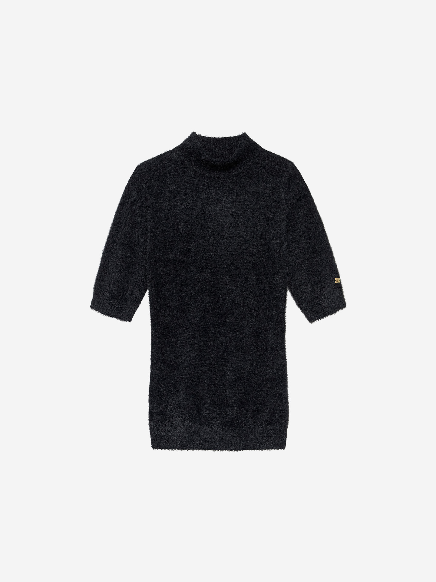 Fluffy top with turtleneck