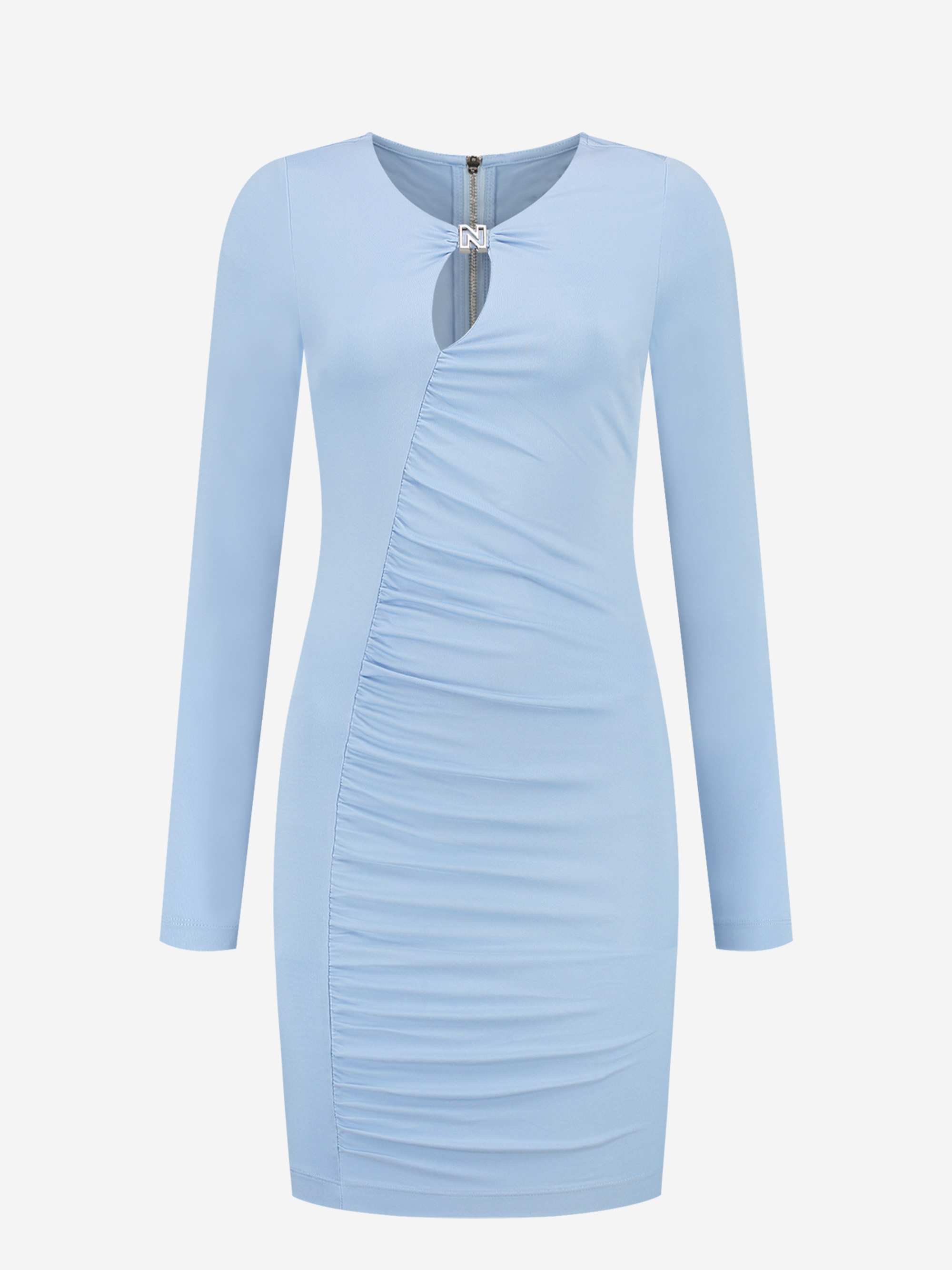 Fitted dress with cutout