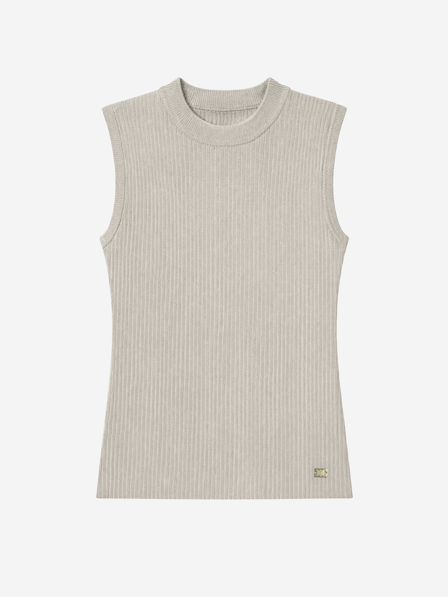 Aansluitende tank top met glitters