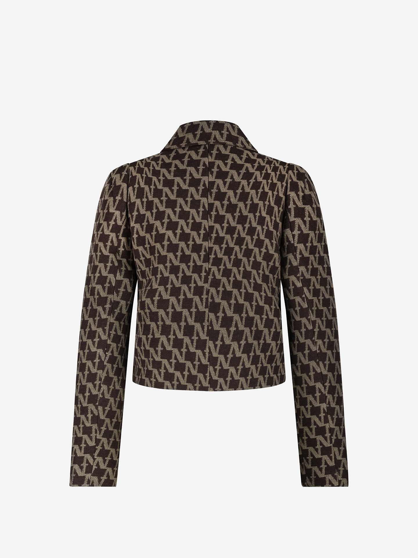 Short jacket with logo pattern