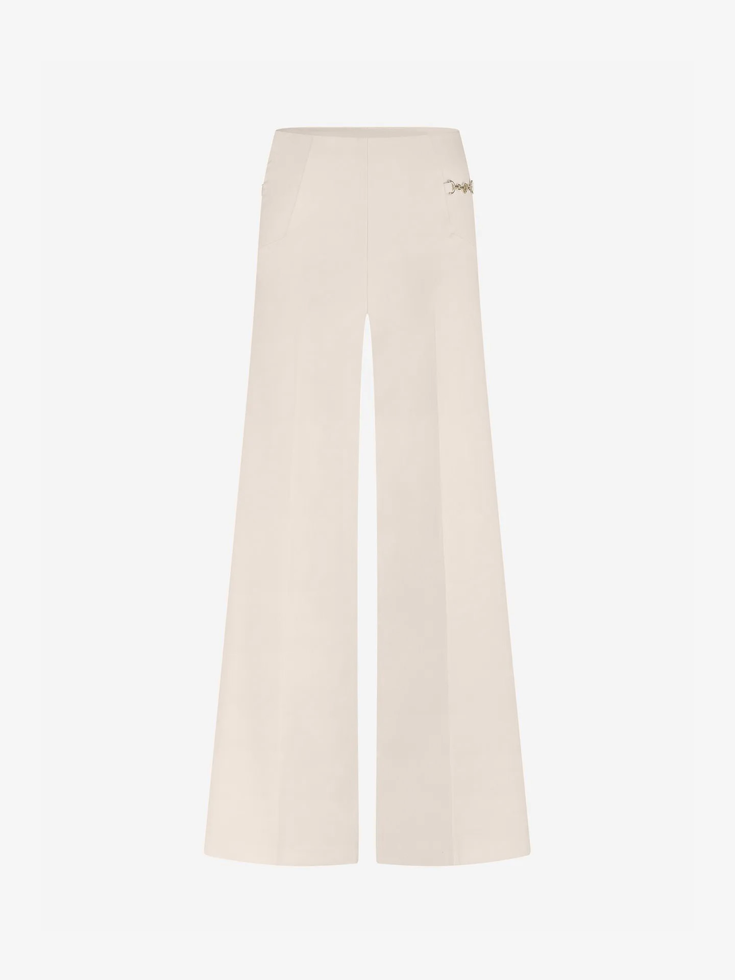 Wide-leg pants with chain details