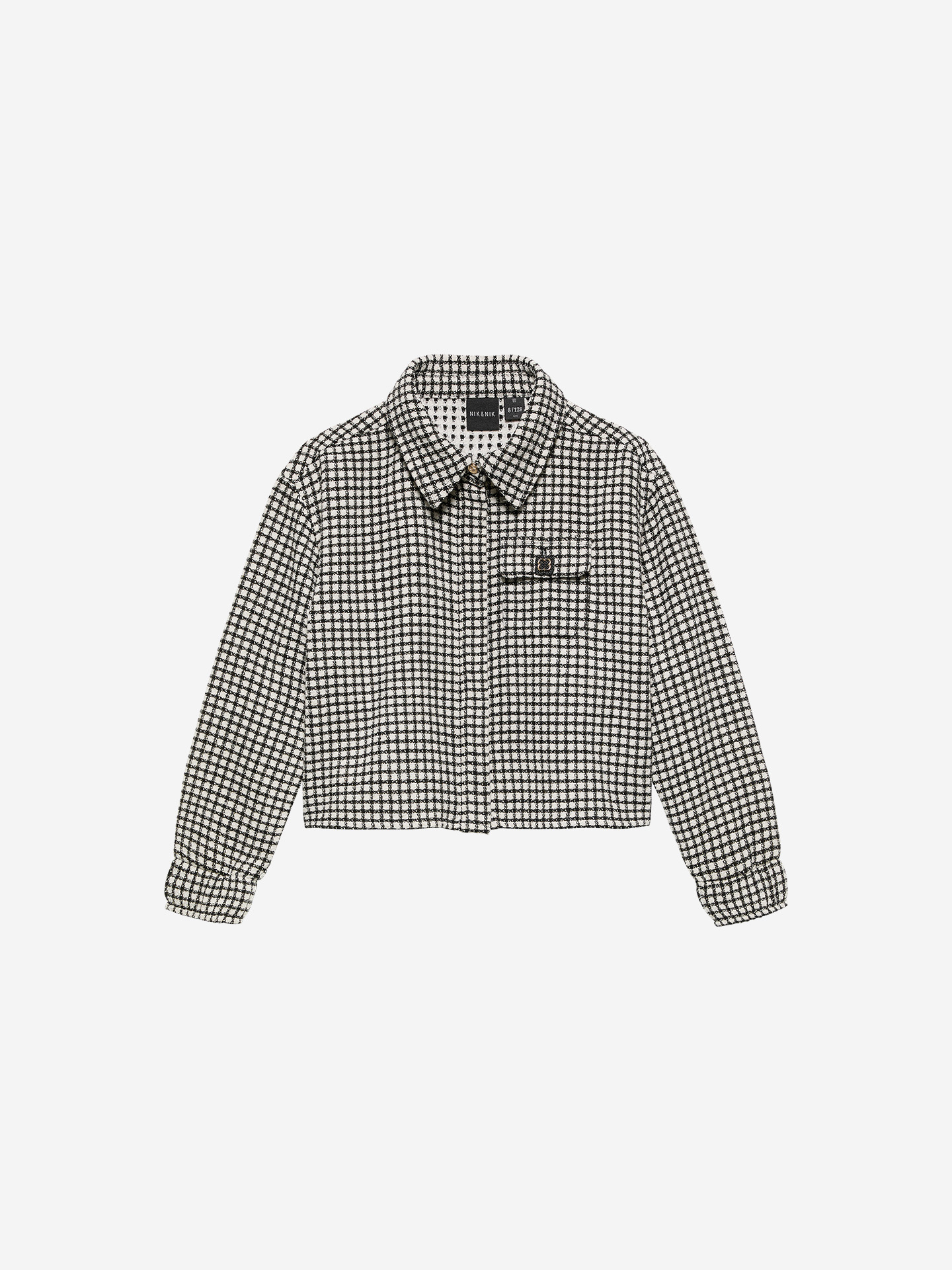 Cropped checked jacket