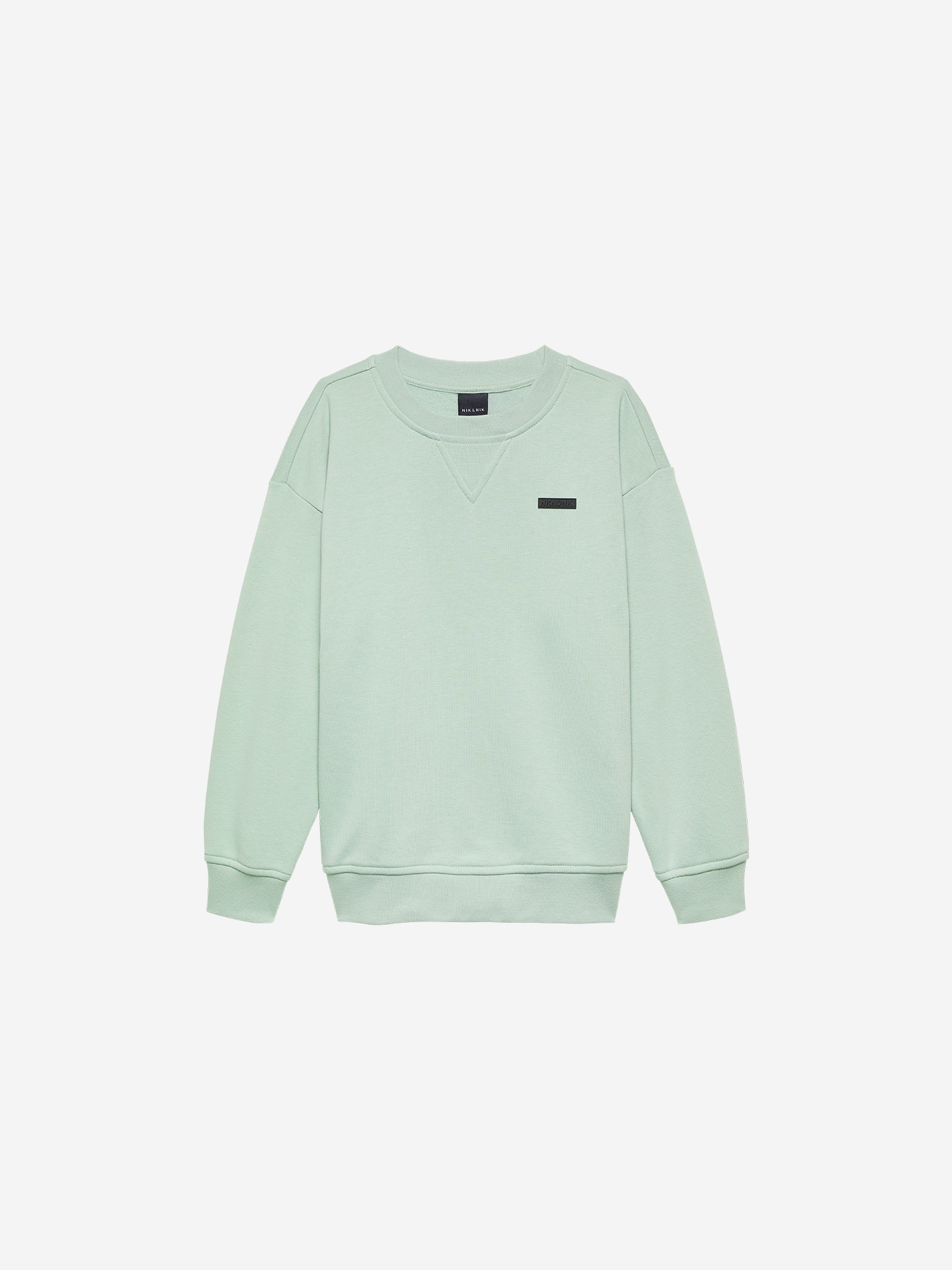 Oversized sweater with logo patch