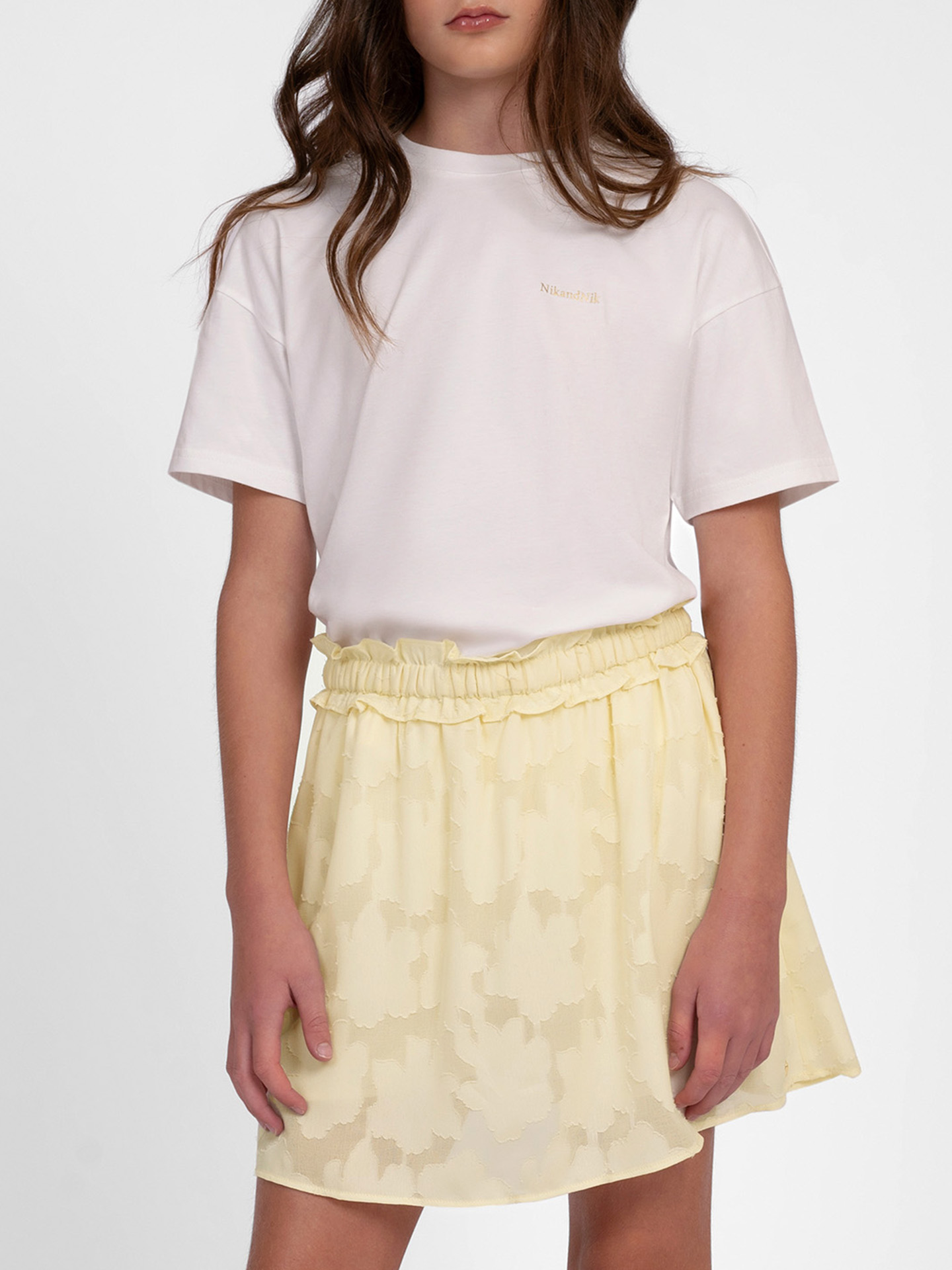 A-line skirt with floral print