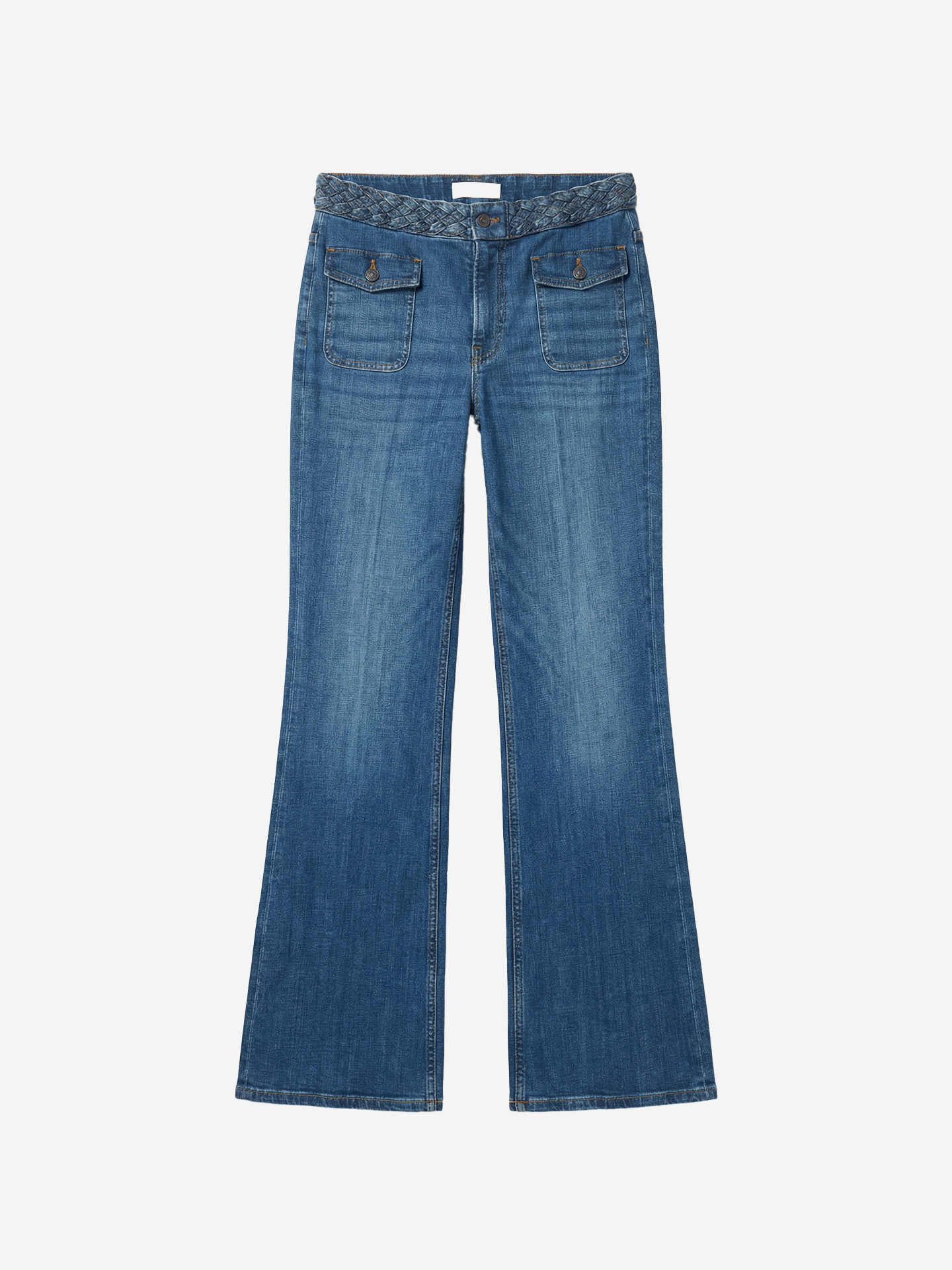 Jeans with braided detail