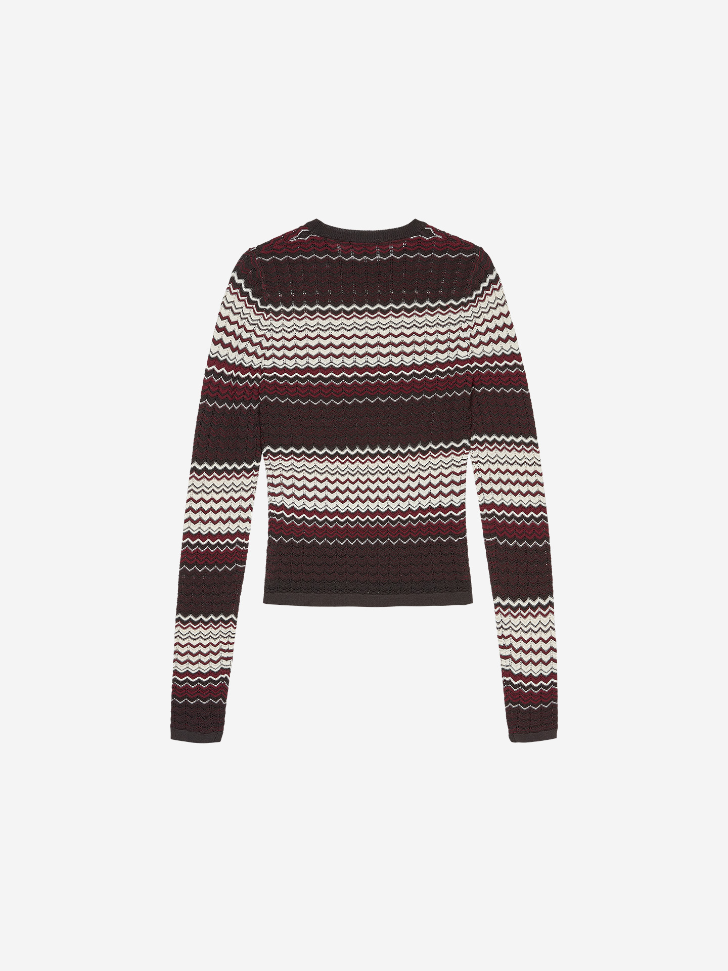 Ajour knitted top with wavy pattern