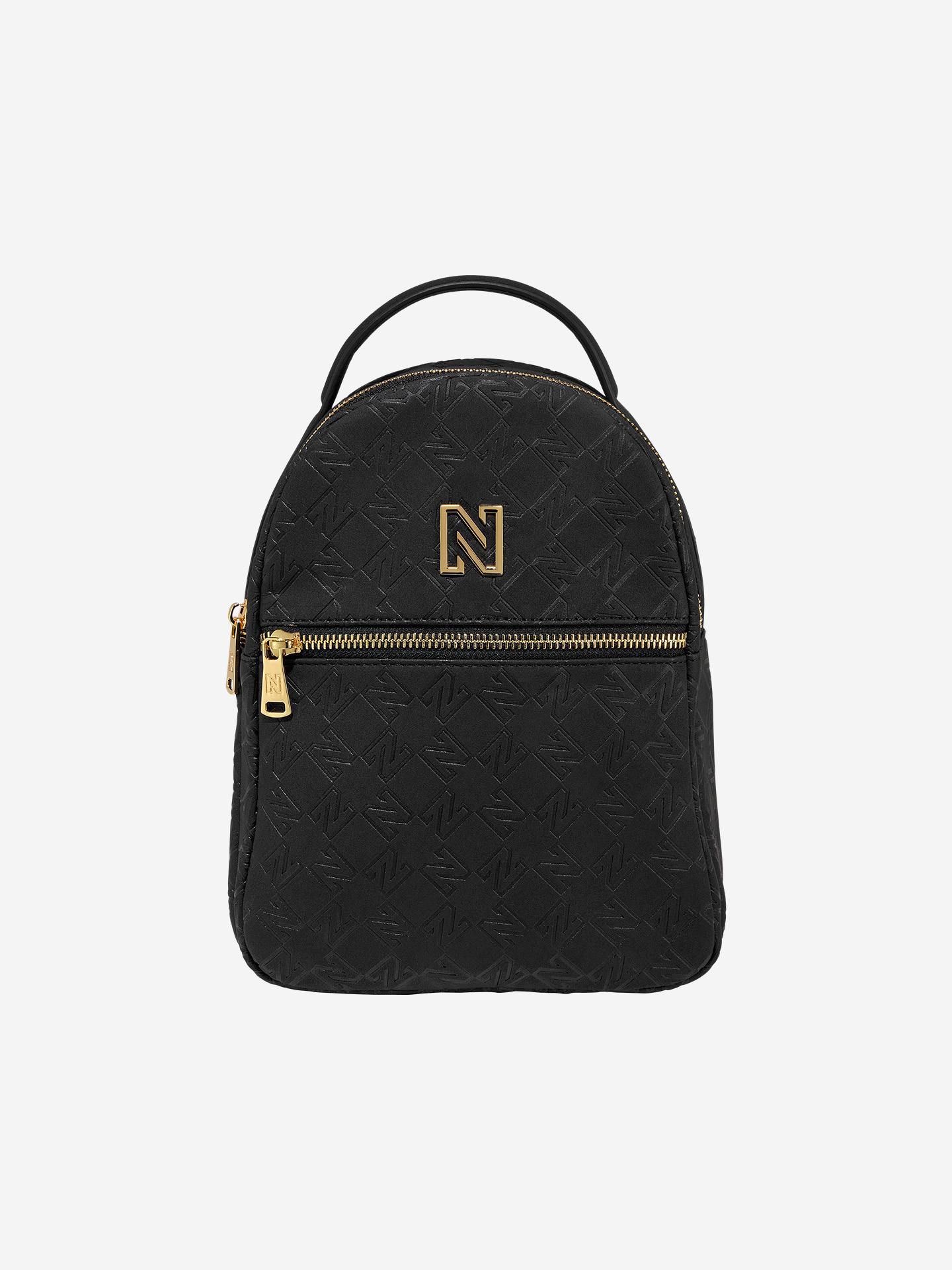 Mini backpack with logo pattern