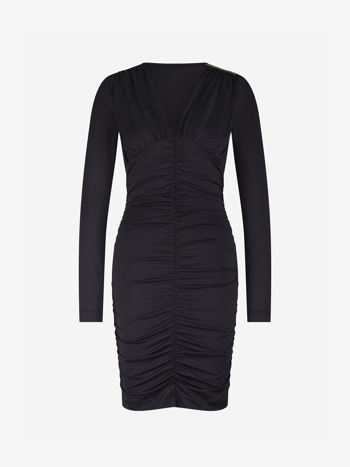 Draped dress with chain detail
