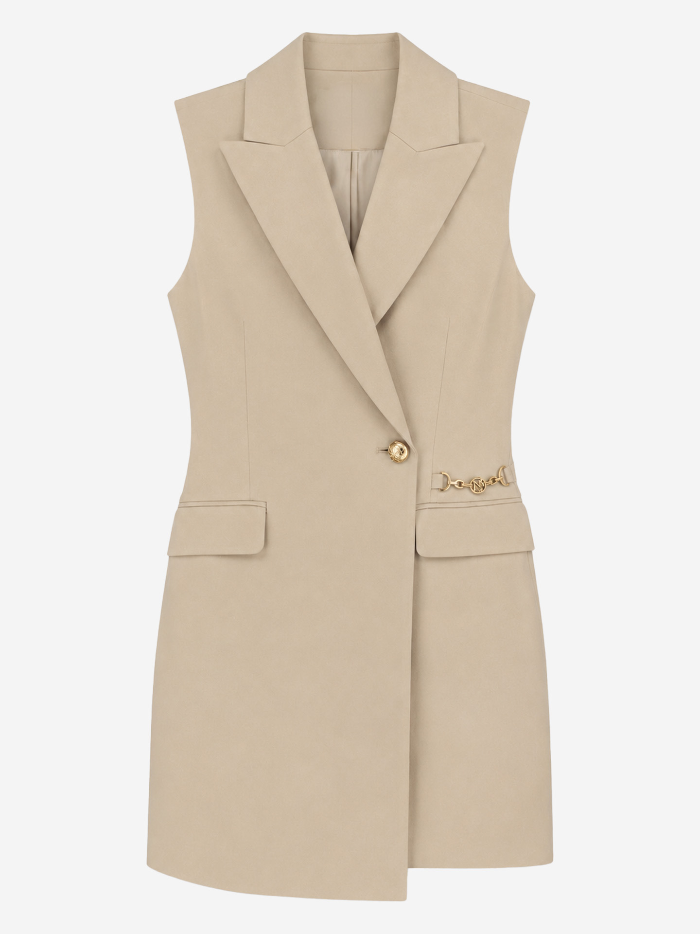 Blazer dress with chain detail