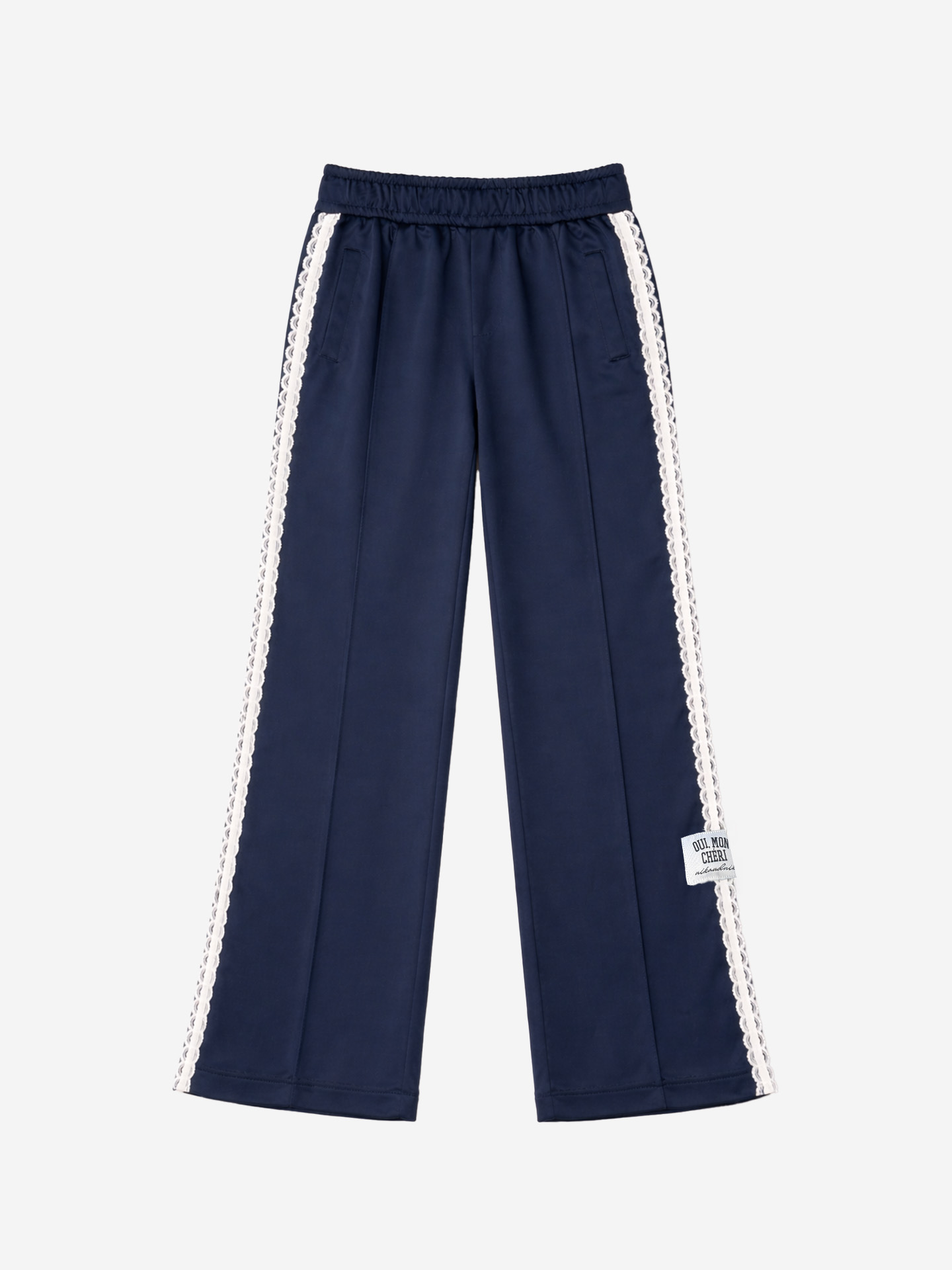 Track pants met kanten bies