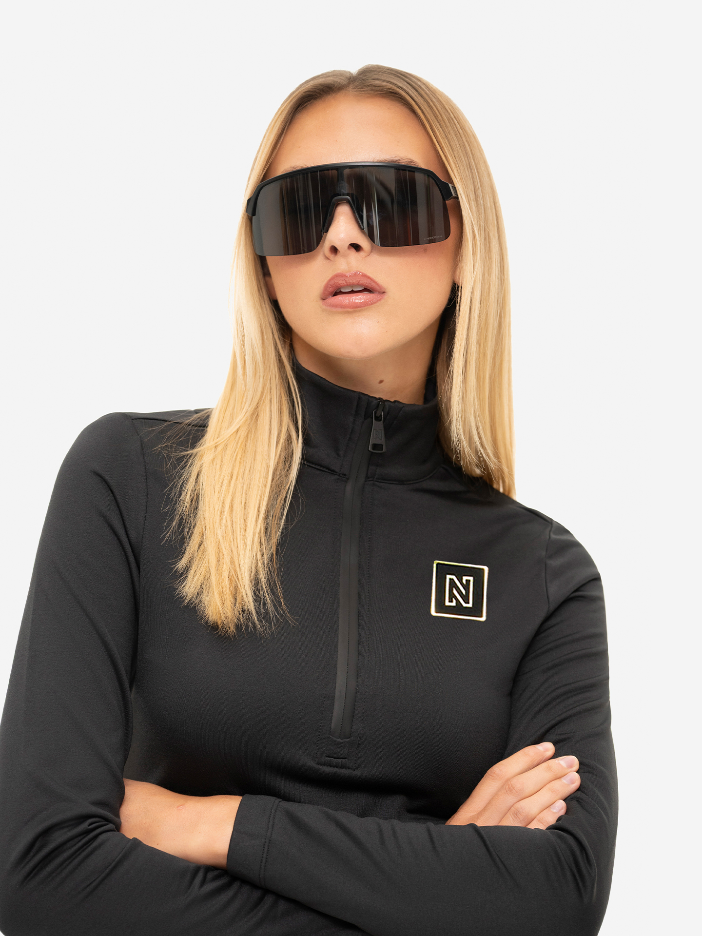 Half-zip ski pullover