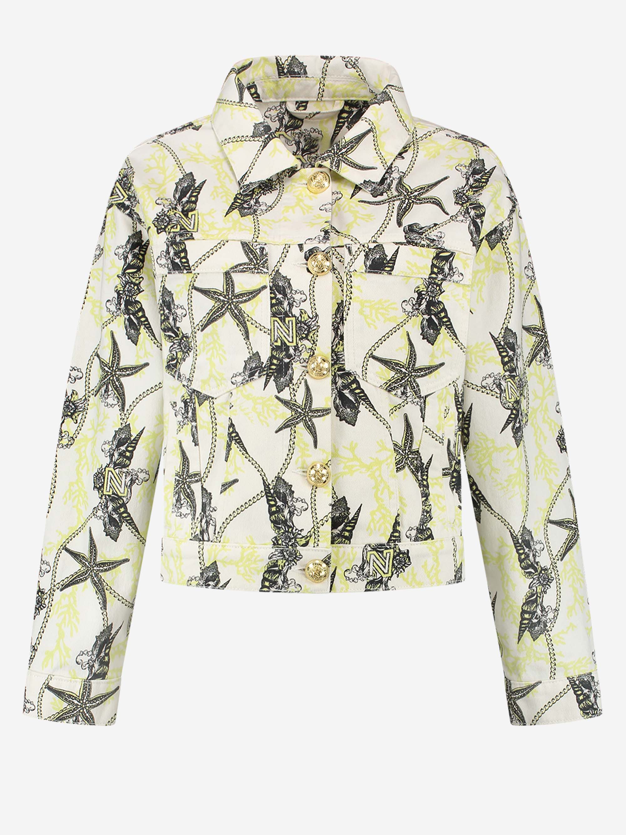 Denim jacket met print 