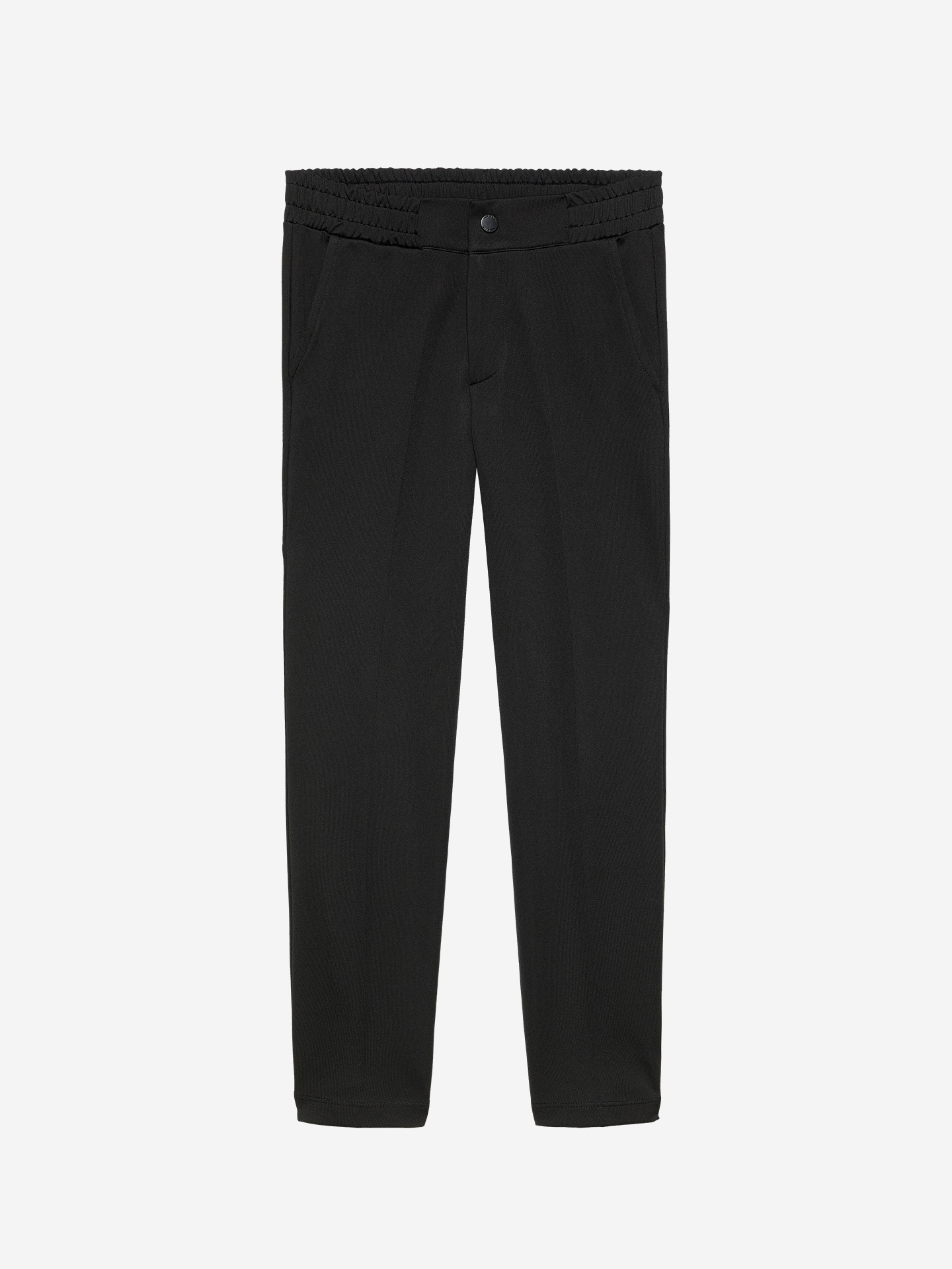 Trousers with elastic waistband