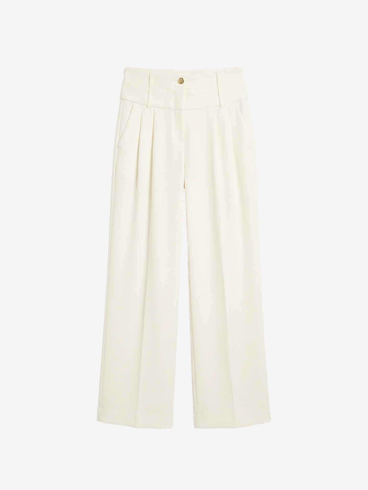 Pants with double waistband