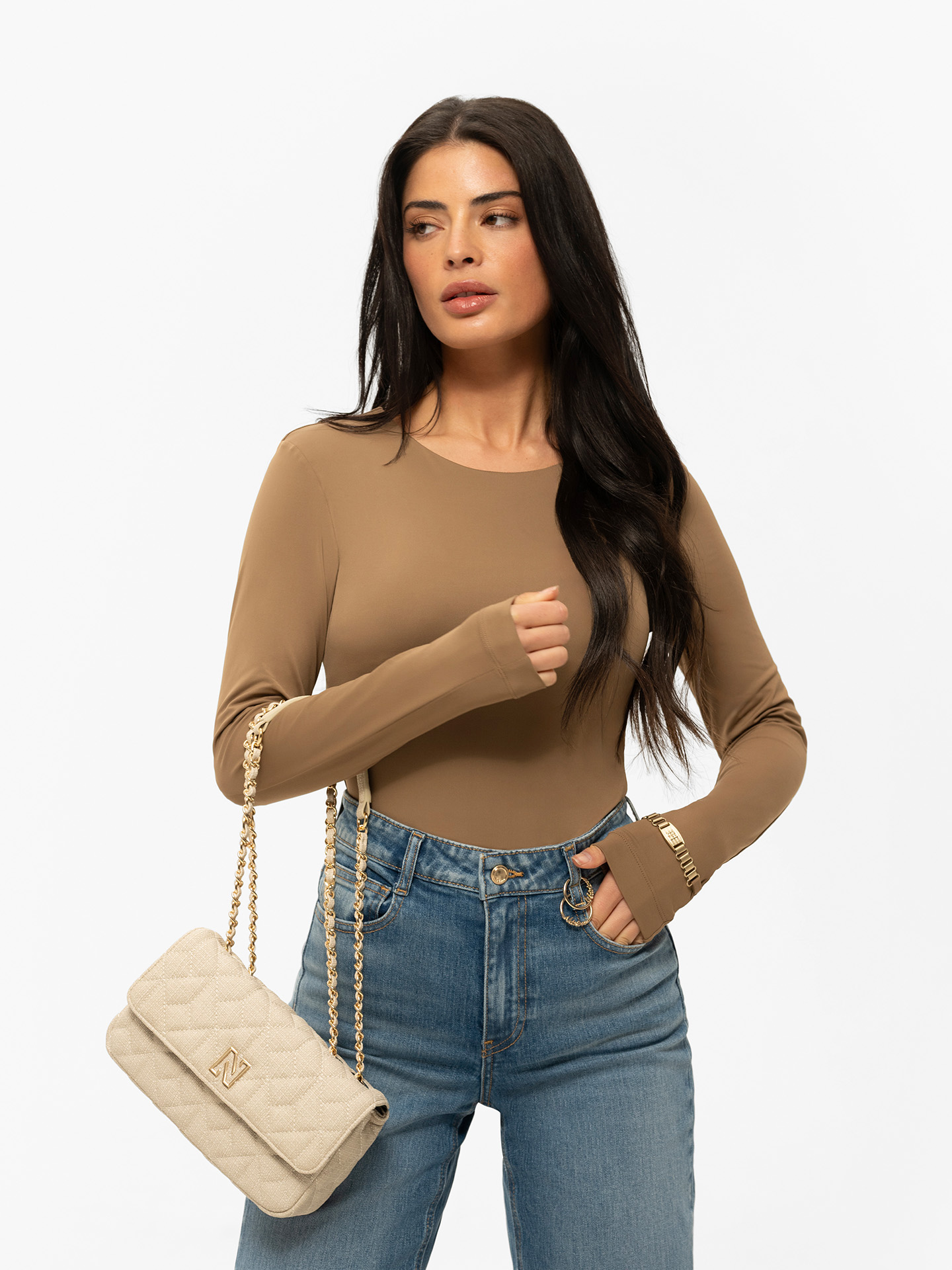 Quilted shoulder bag