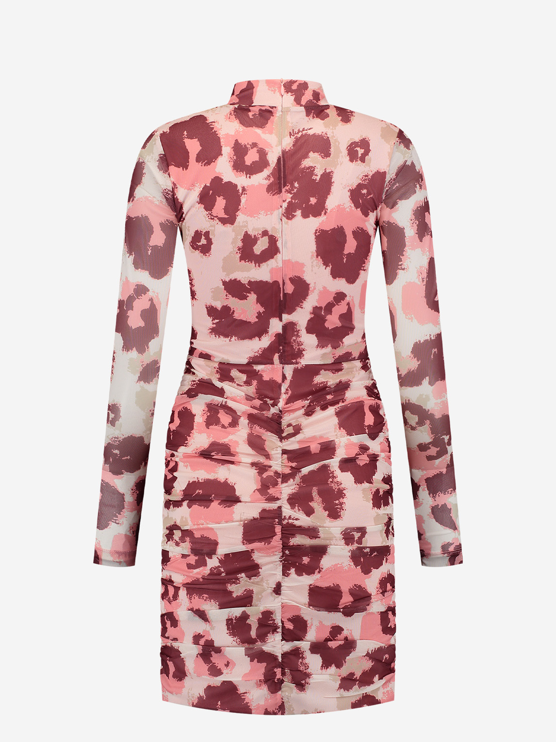 Mesh dress with all over print