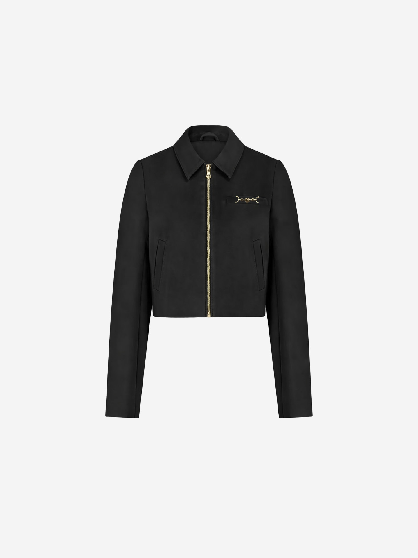 Kort jack met ketting detail