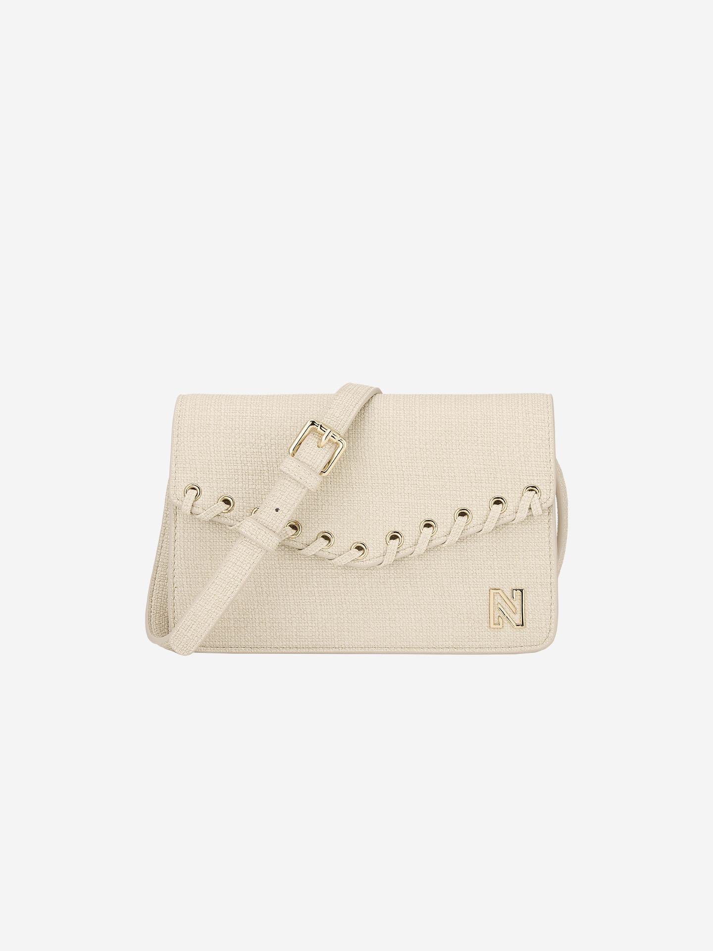 Shoulder bag with lace details