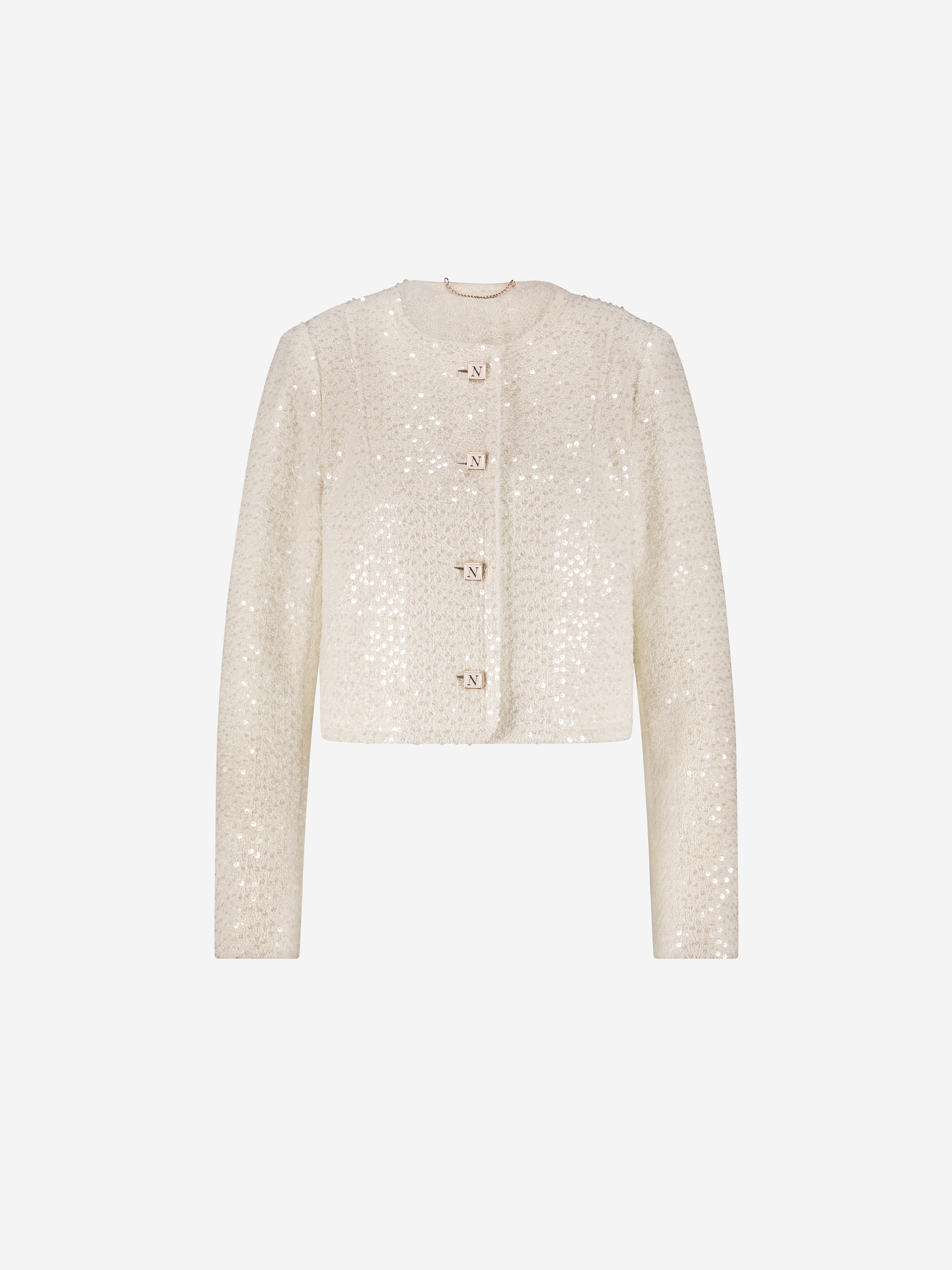 Tweed jacket with sequins