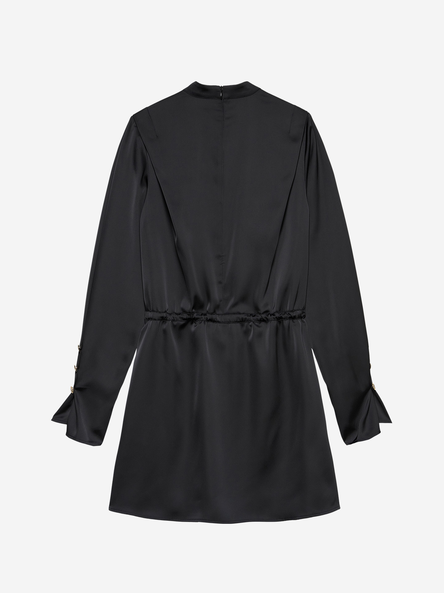 Satin dress with a tie cord