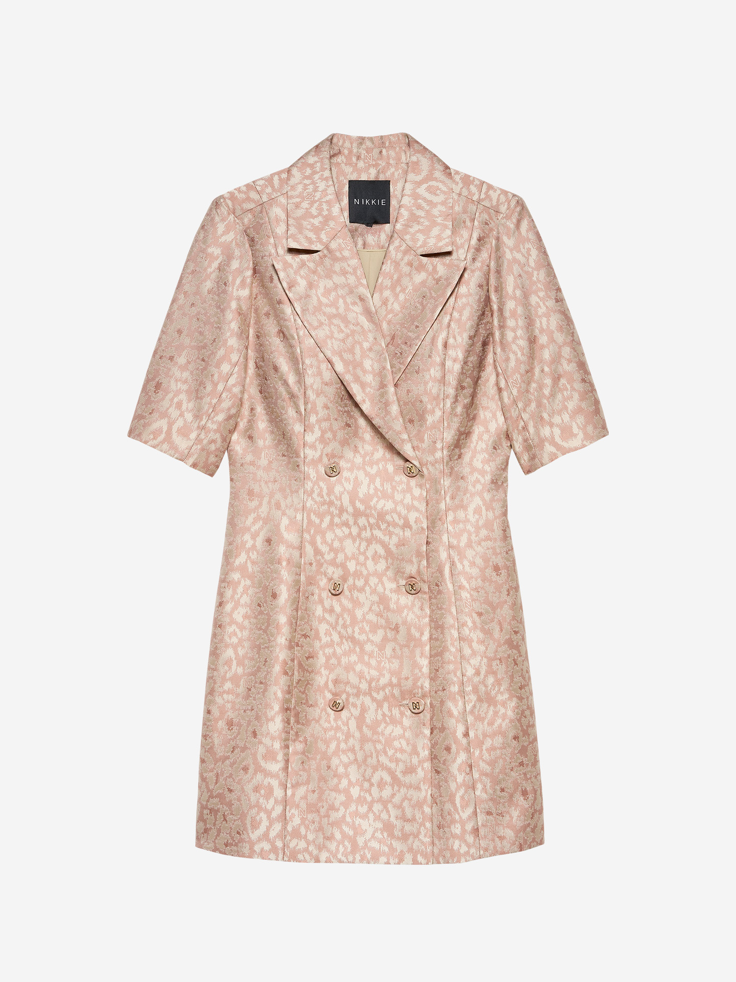 Leopard print blazer dress