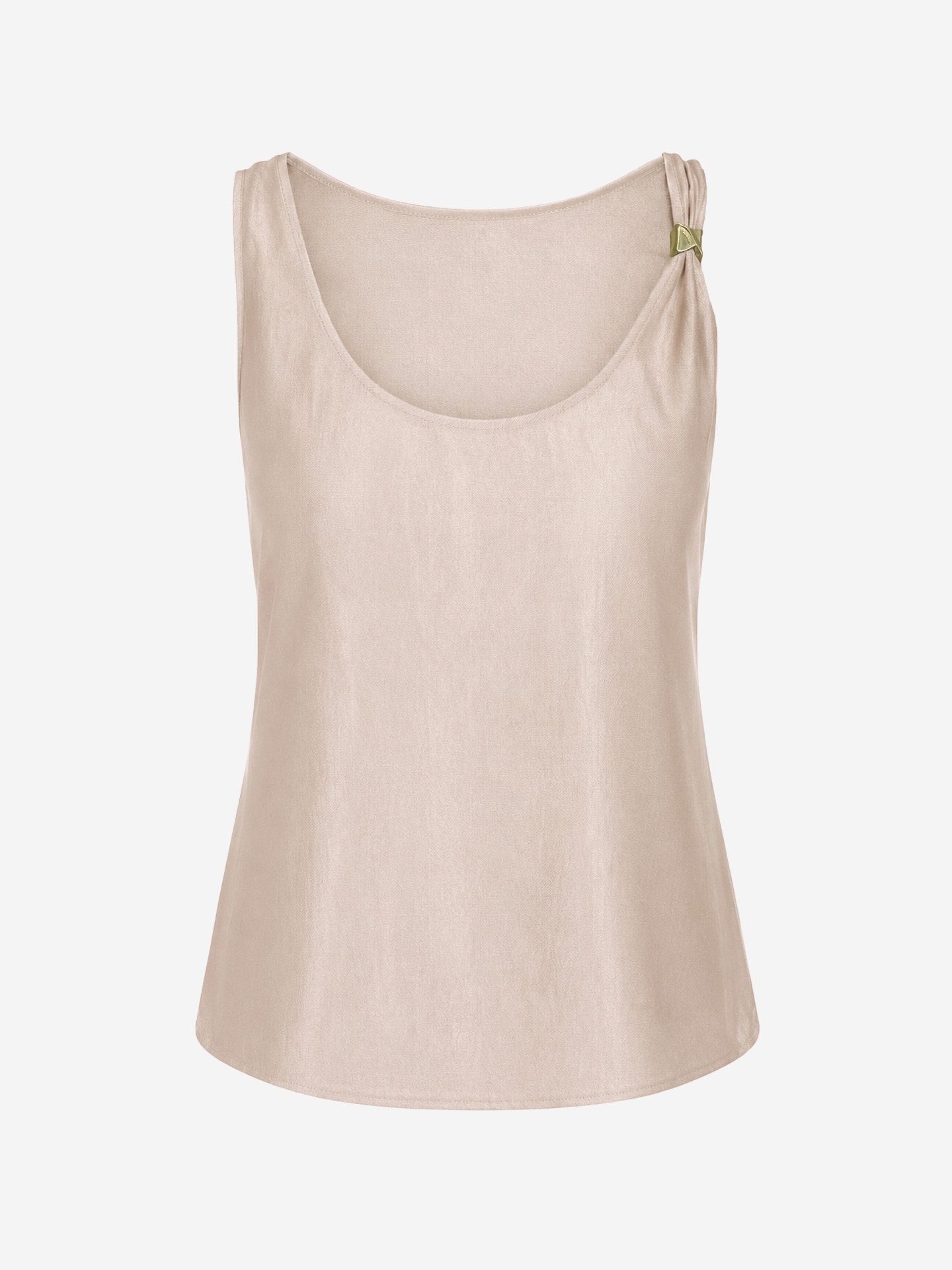 Glanzende top met hardware detail