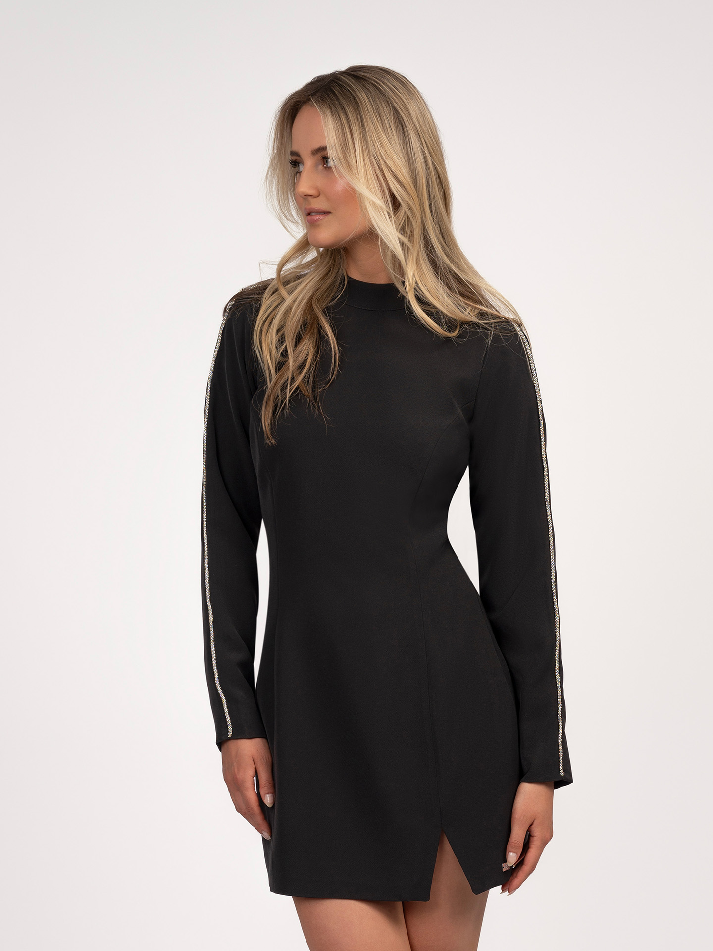 A-line dress with glitter line