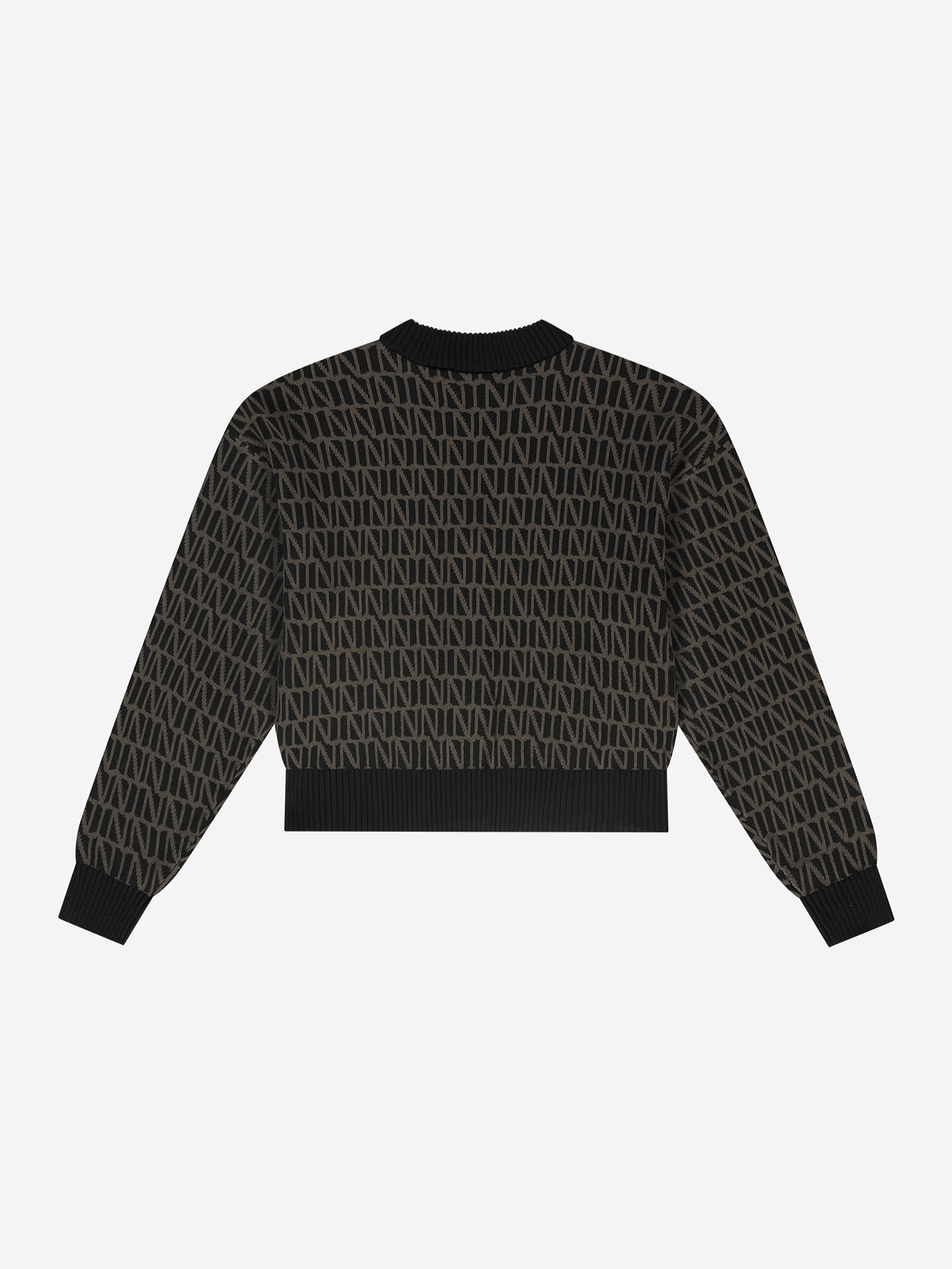 Short cardigan with logo print