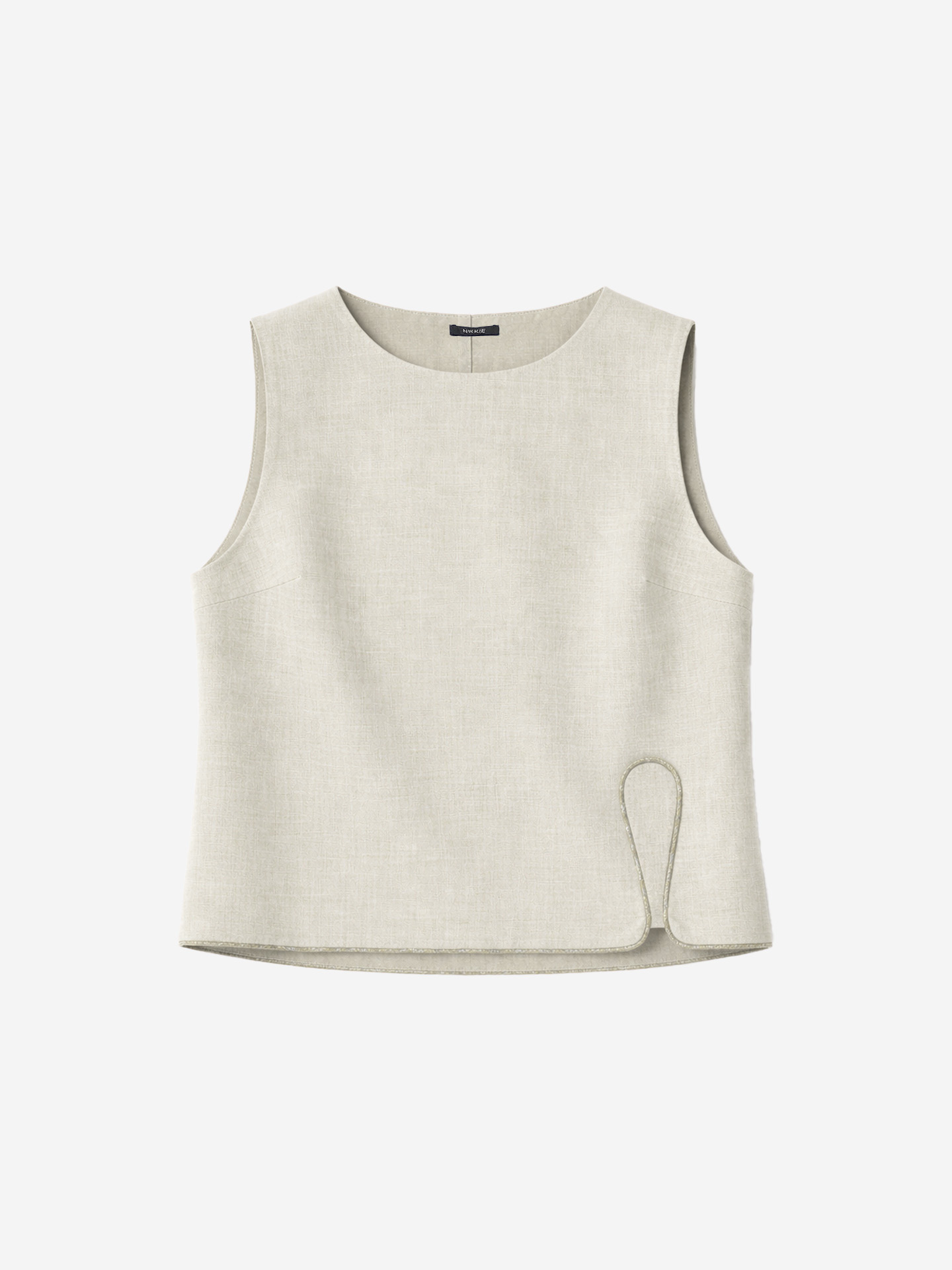 Melange top with glitter trim